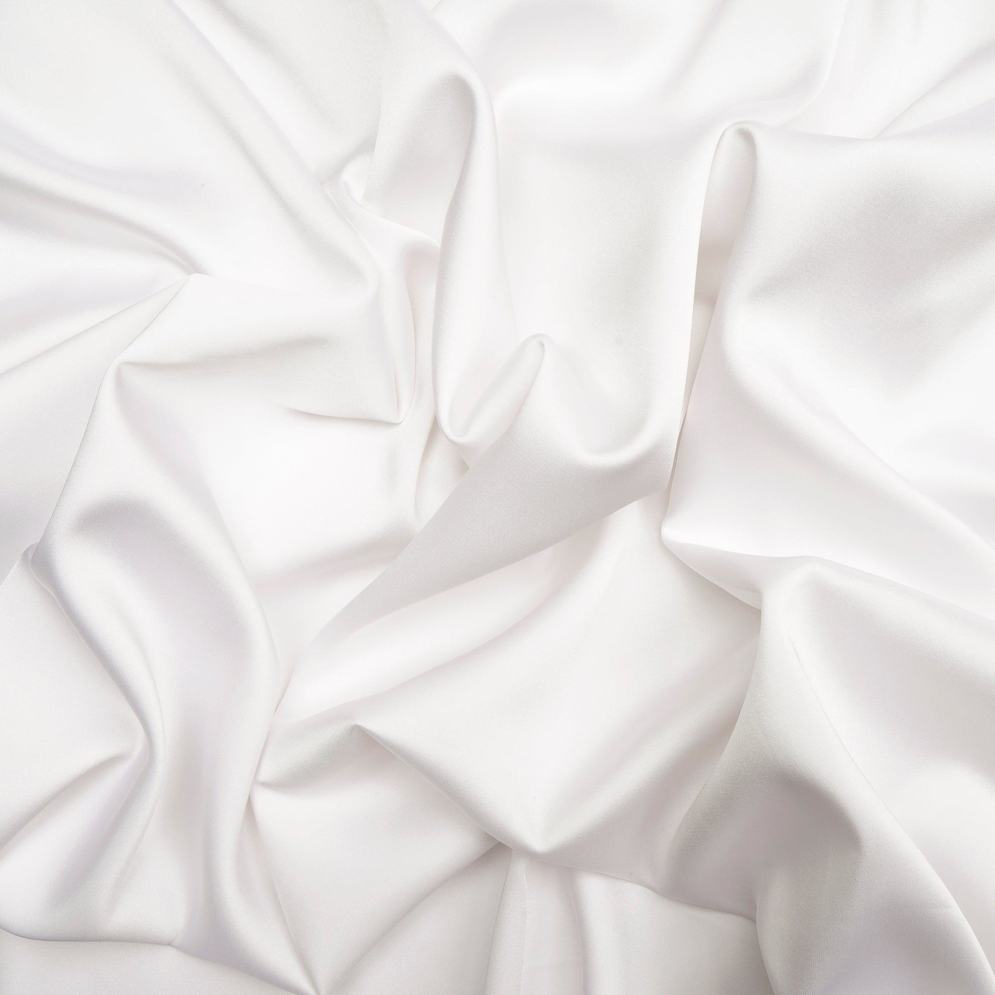 White Polyester Satin Lycra Fabric