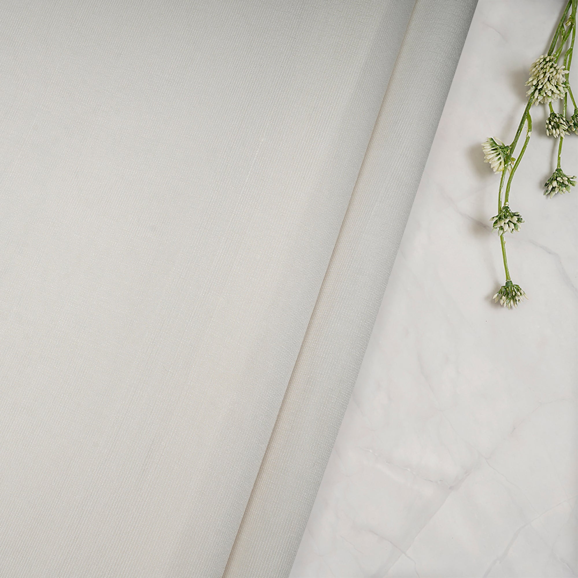 White Dyeable Plain Georgette Dobby Silk Fabric