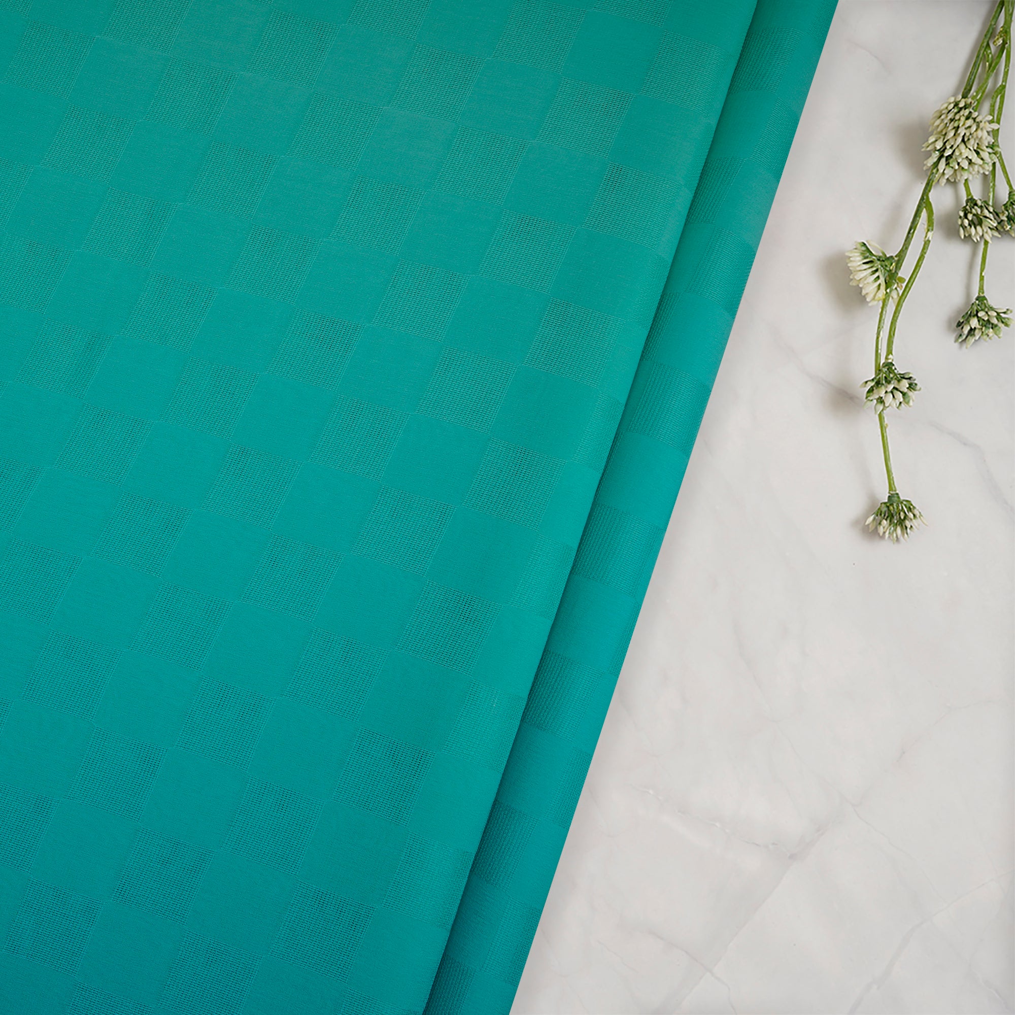 Green Ombre Dyed Georgette Satin Fabric