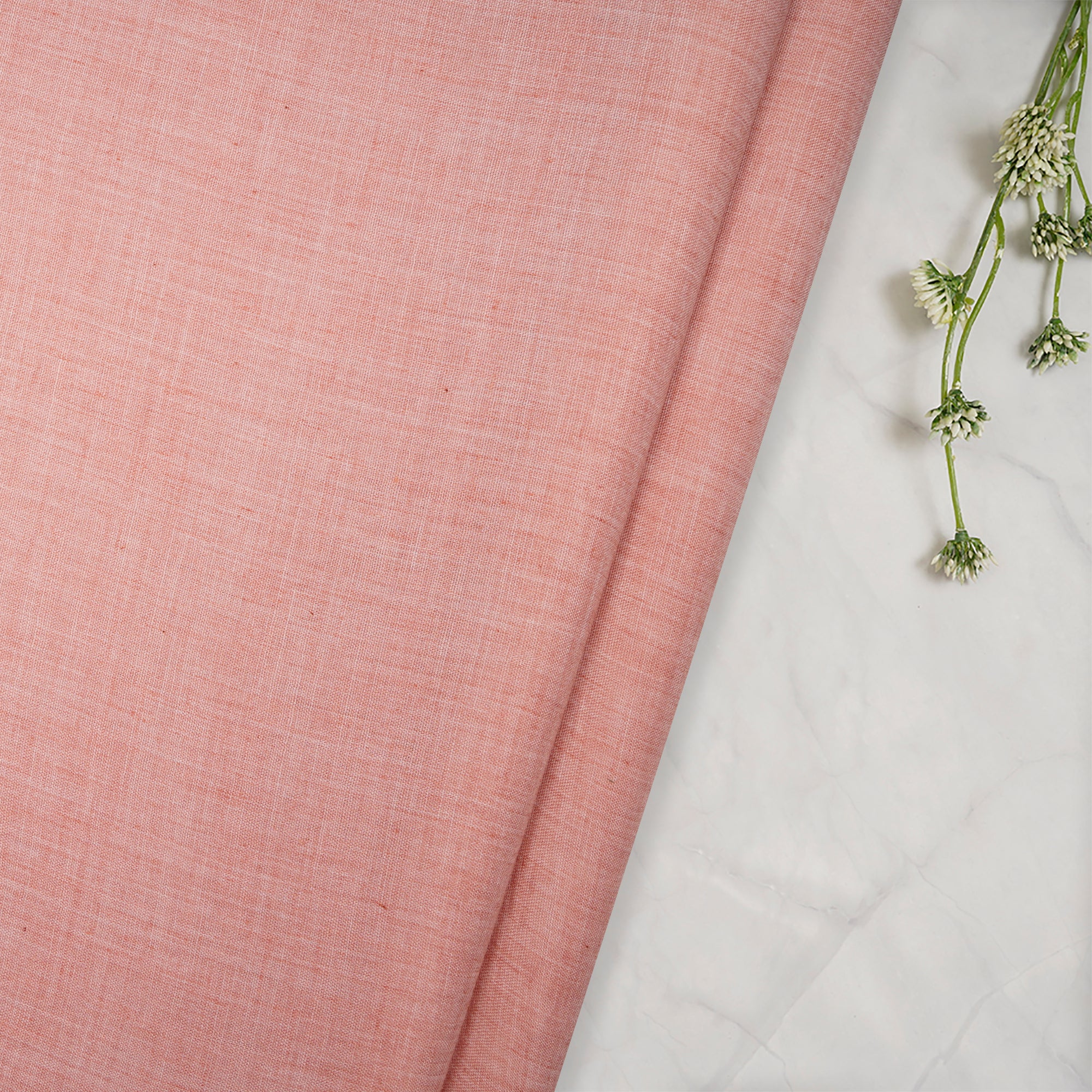 Light Peach Premium Chambray Cheese Cotton Fabric