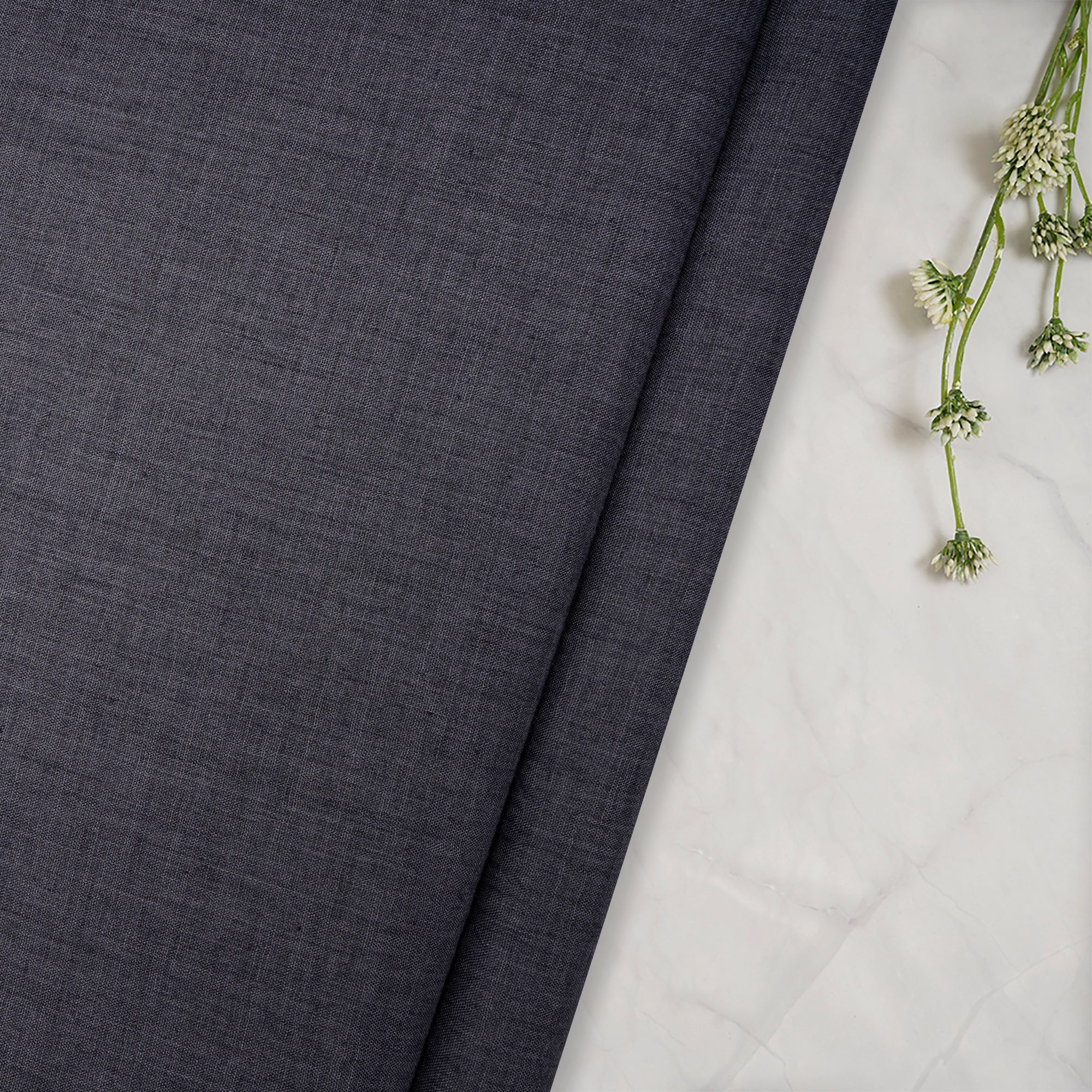 Grey Premium Chambray Cheese Cotton Fabric