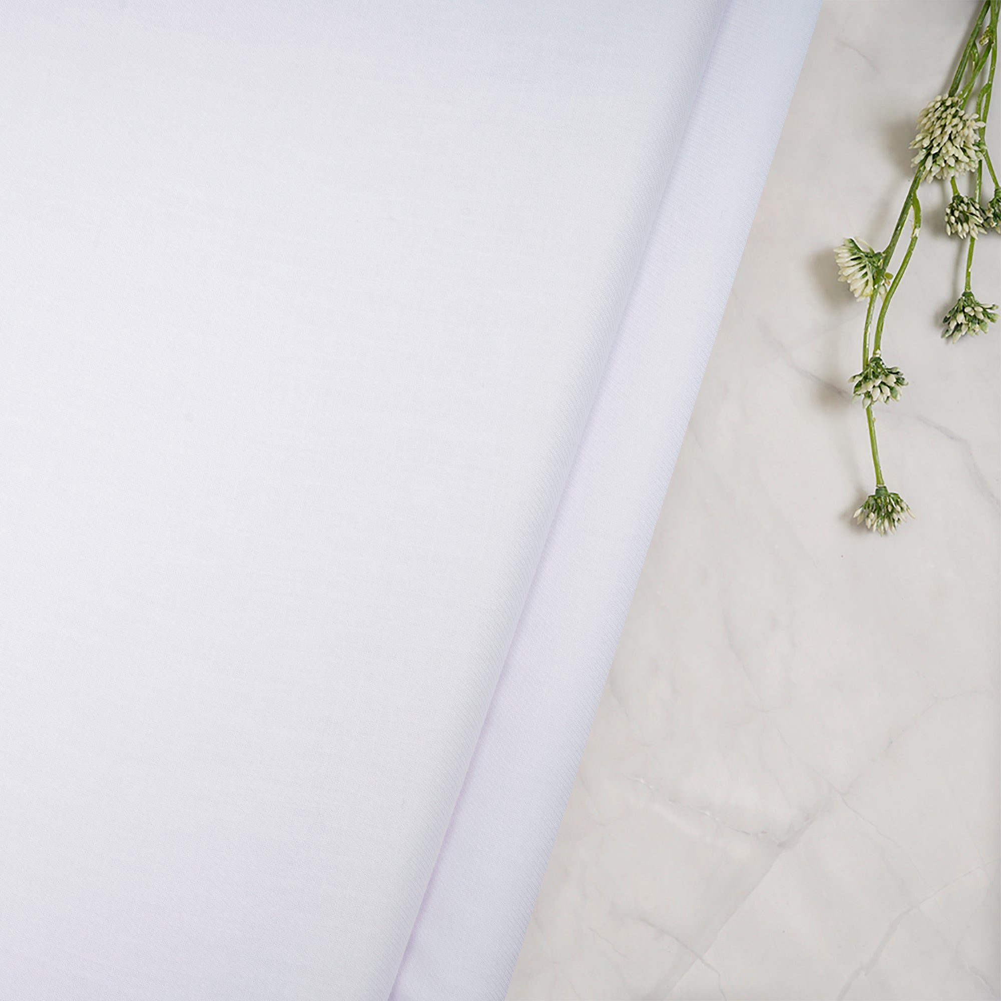 White Color Poly Cotton Fabric