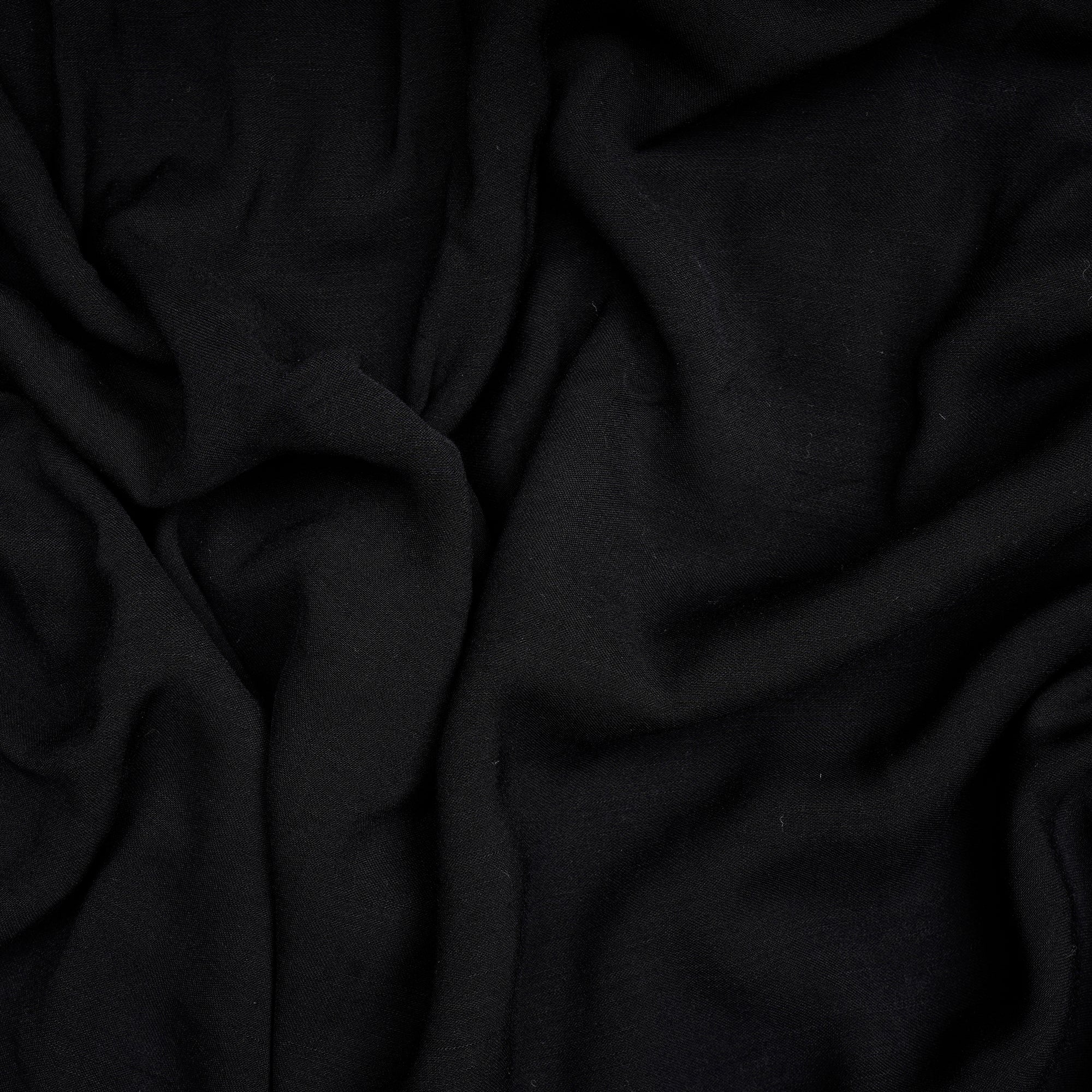 Black Color Rayon Satin Lycra Fabric