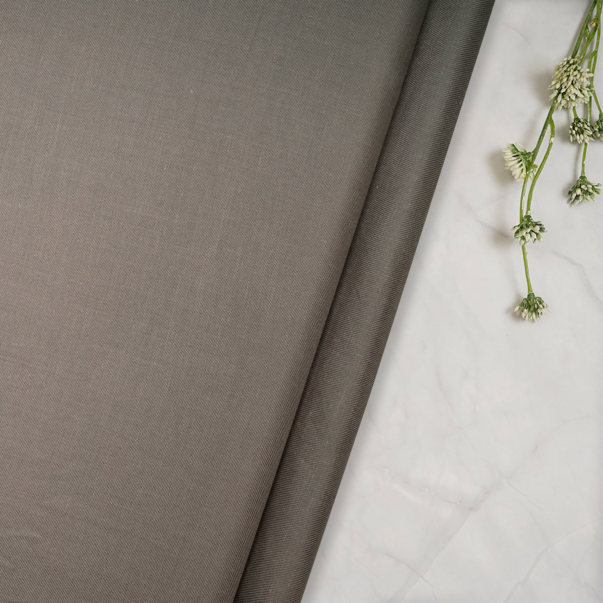 Grey Color Viscose Linen Modal Twill Fabric