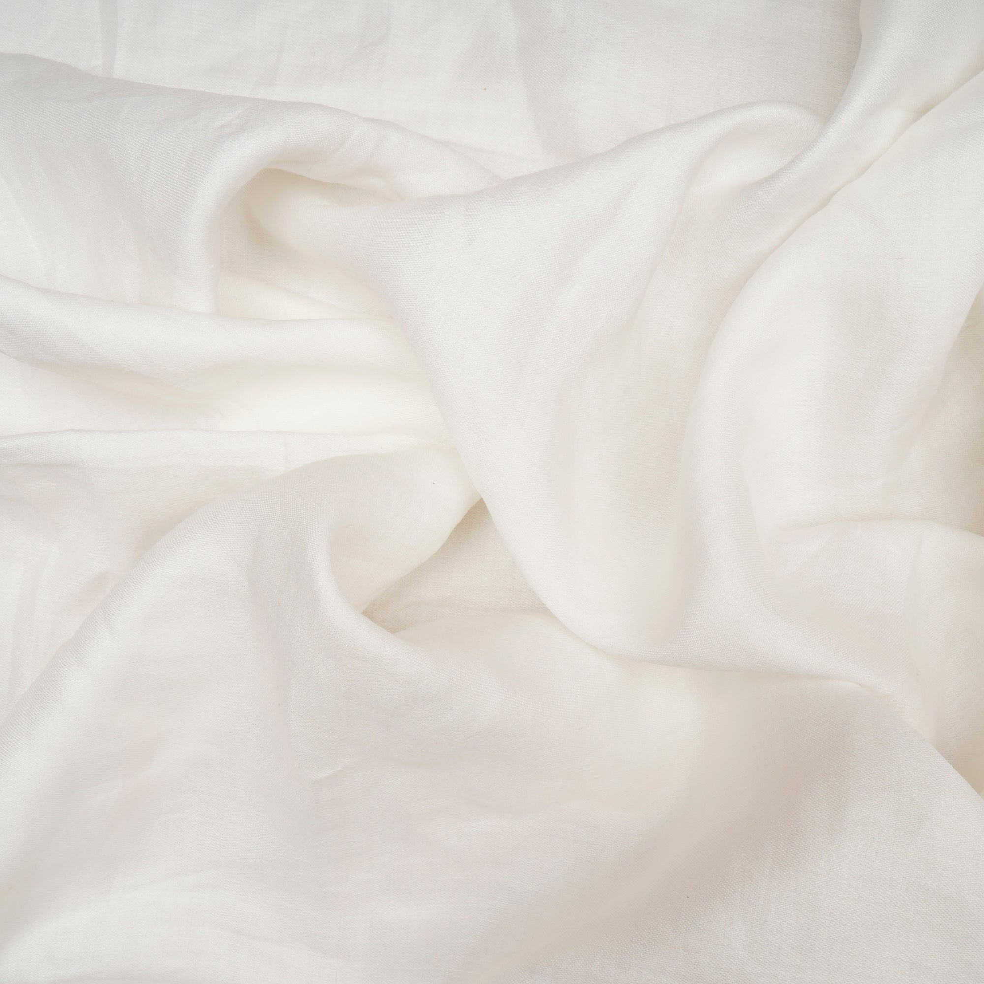 White Plain Dyeable Silk-Linen Satin Fabric