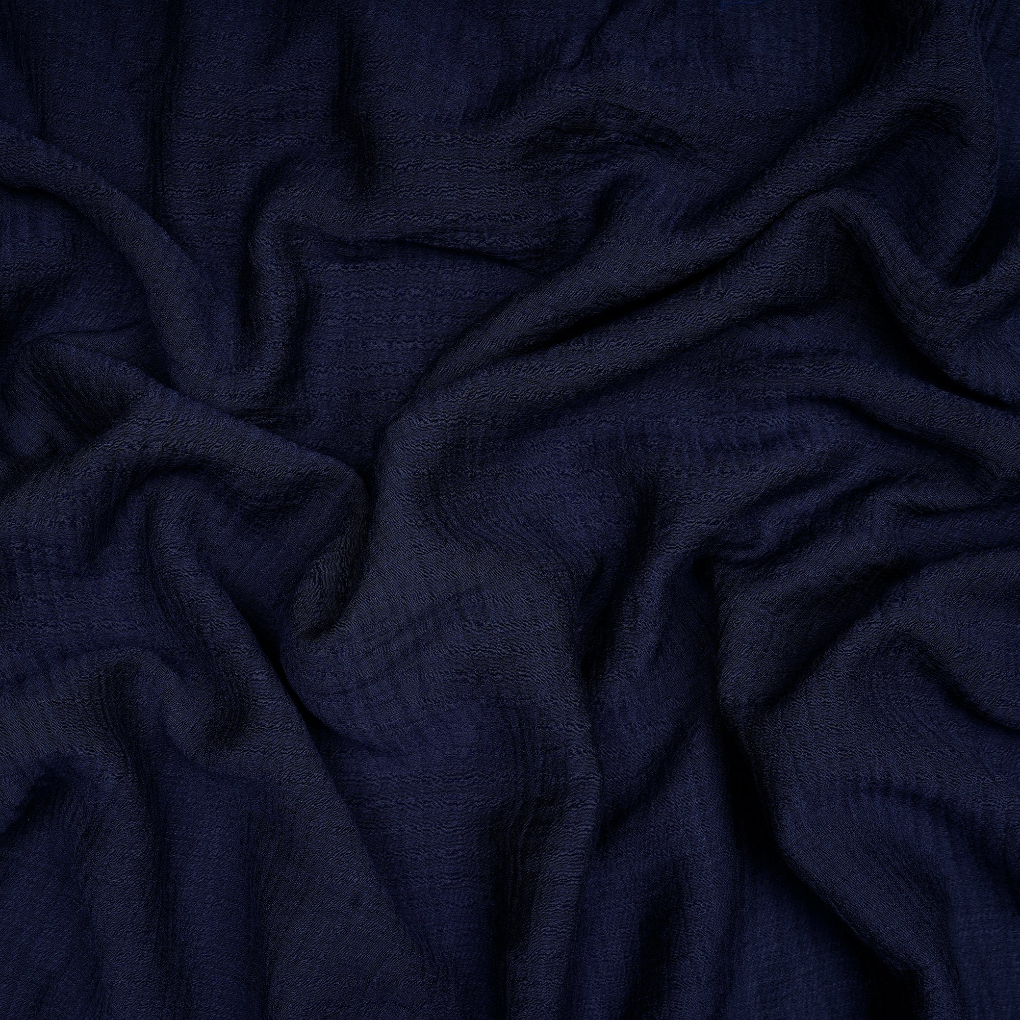 Dark Blue Color Viscose Nylon Fabric