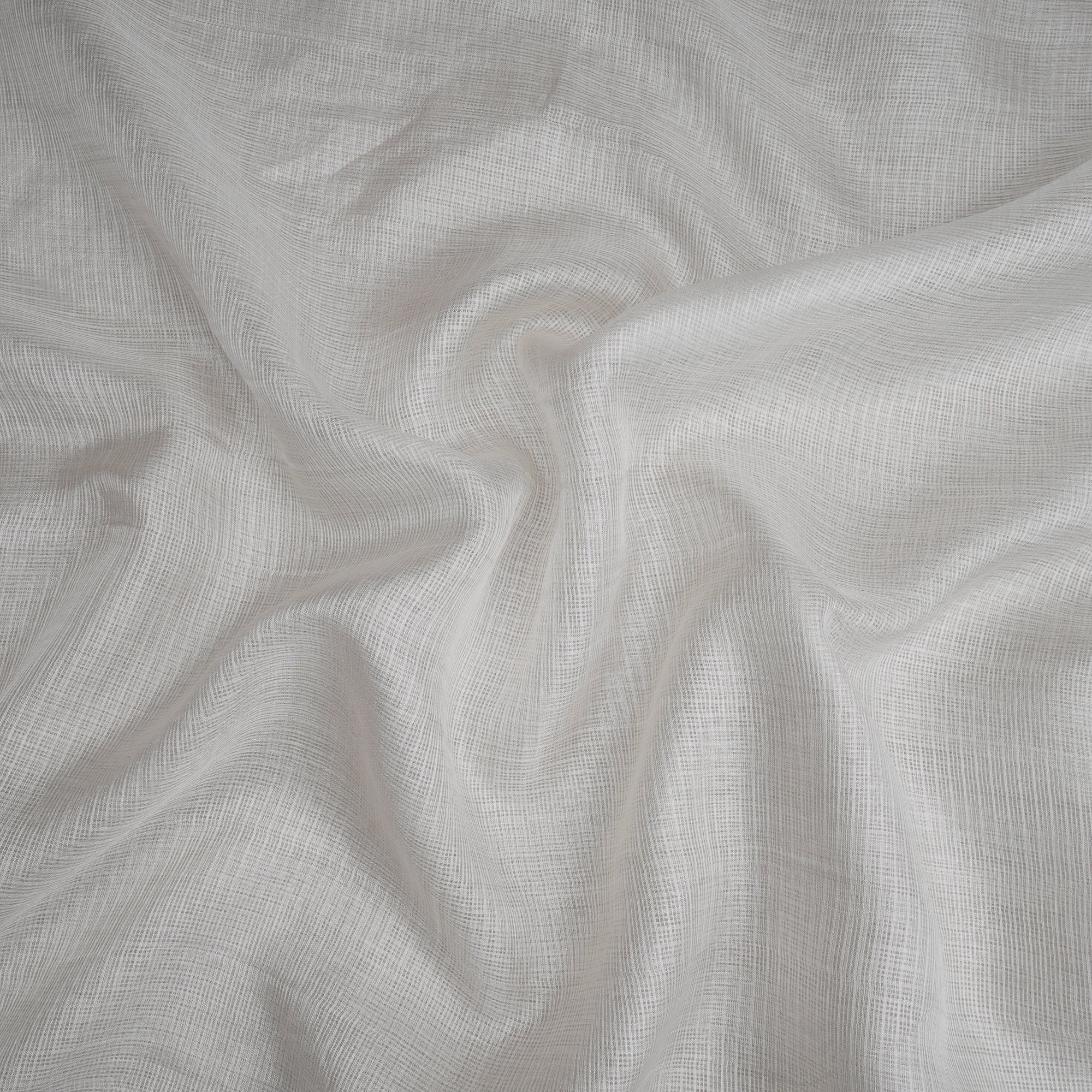 White Color Kota Silk Dyeable Fabric