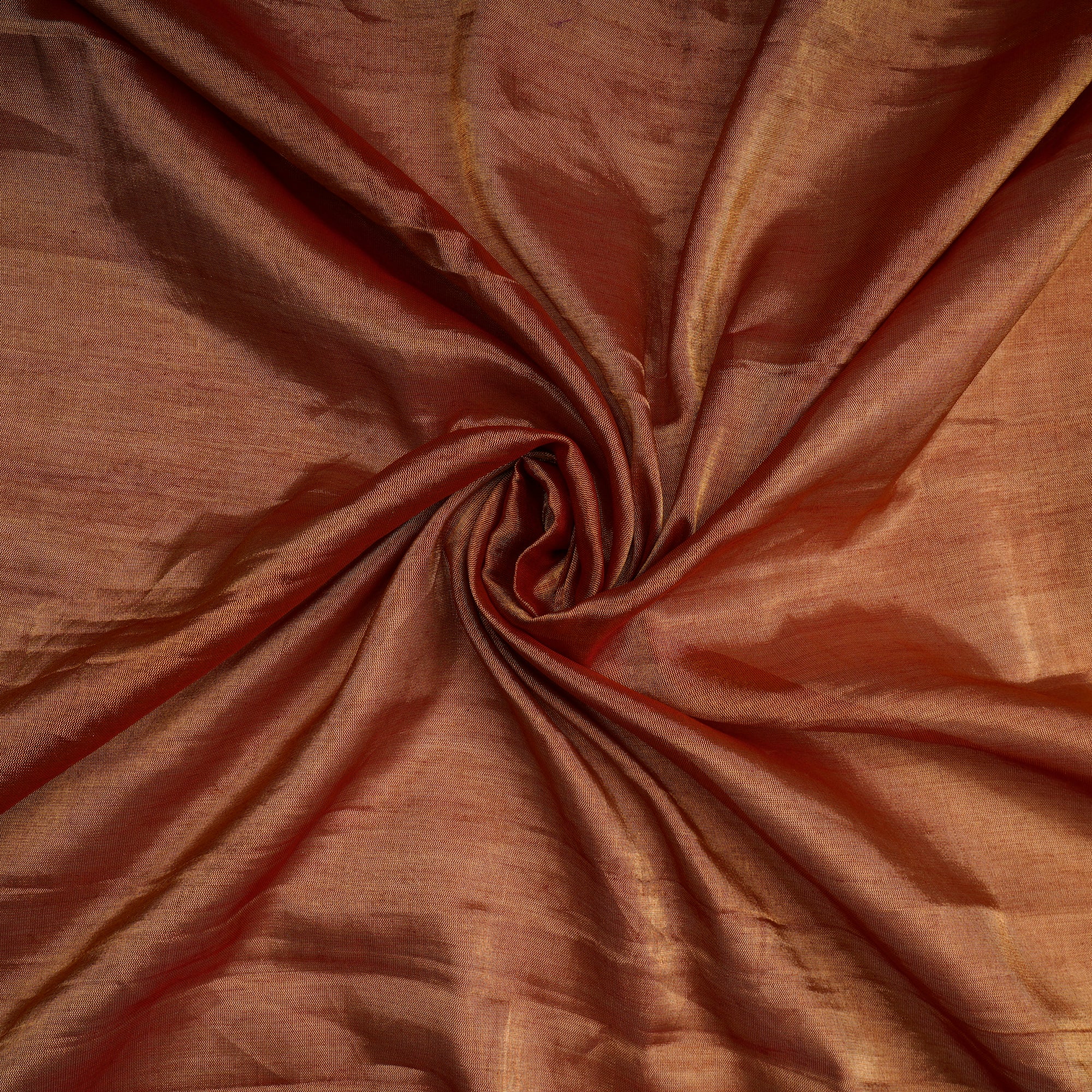 Golden-Maroon Color Handwoven Tissue Fabric