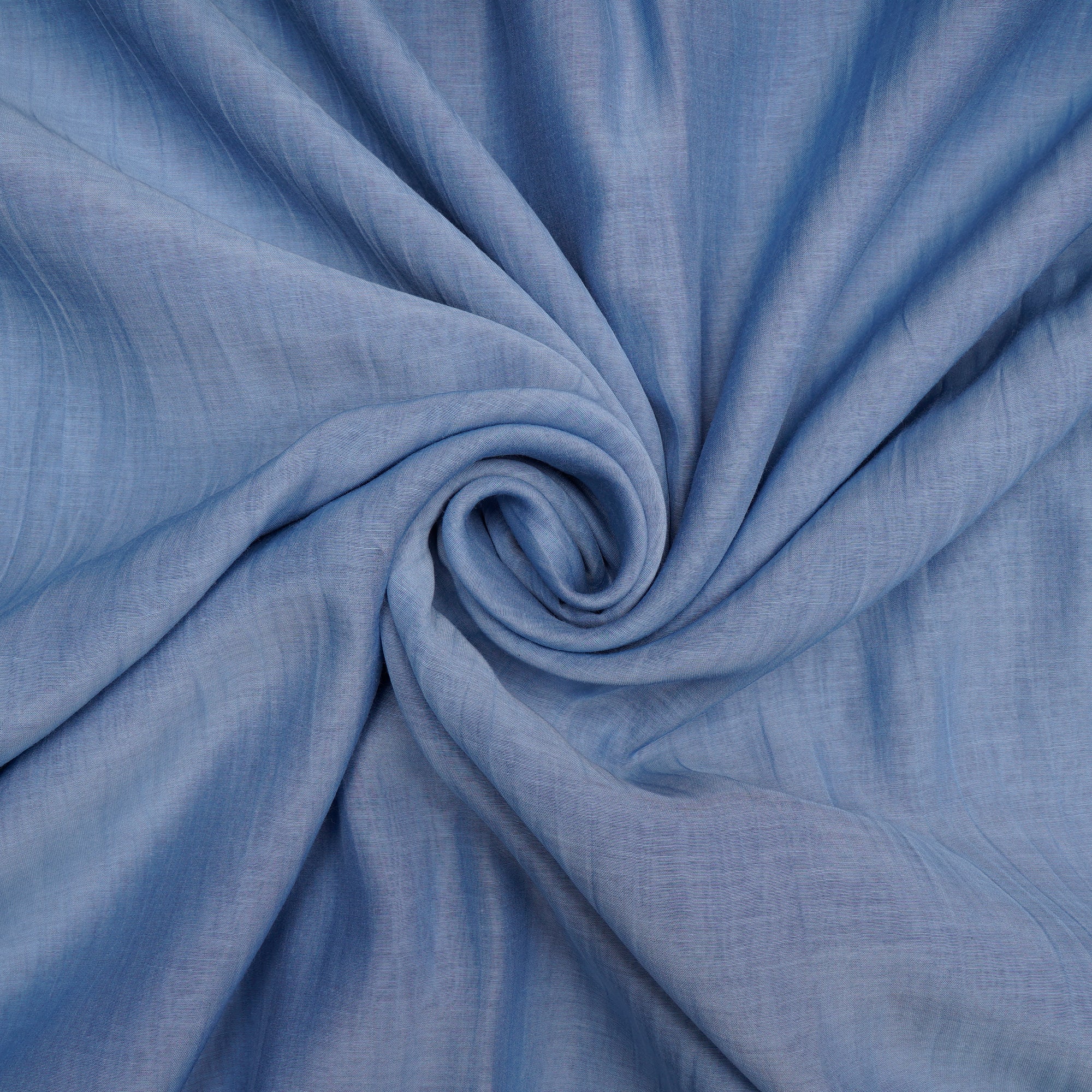 Maya Blue Color Piece Dyed Plain Fine Chanderi Fabric
