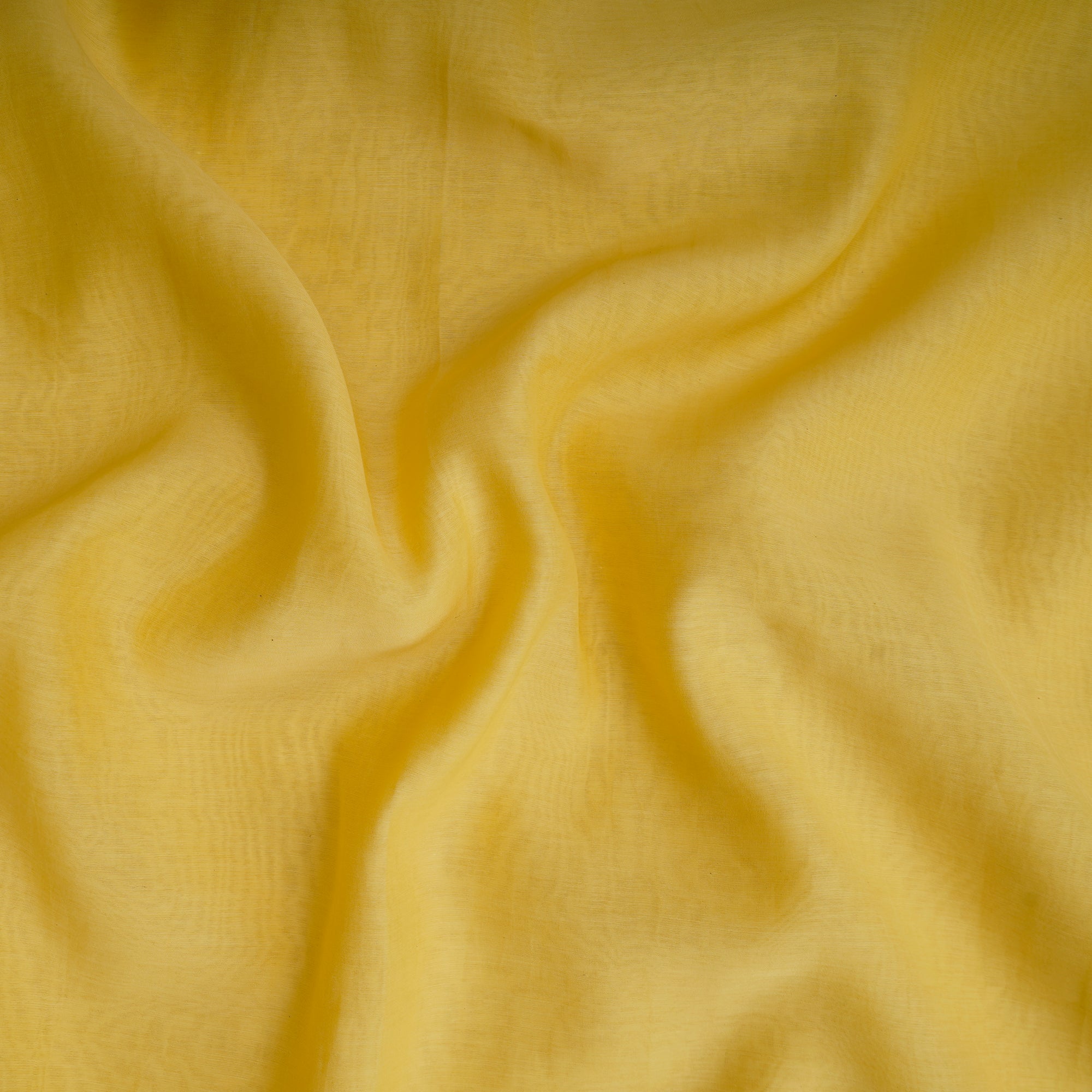 Yellow Color Piece Dyed Pure Chanderi Fabric
