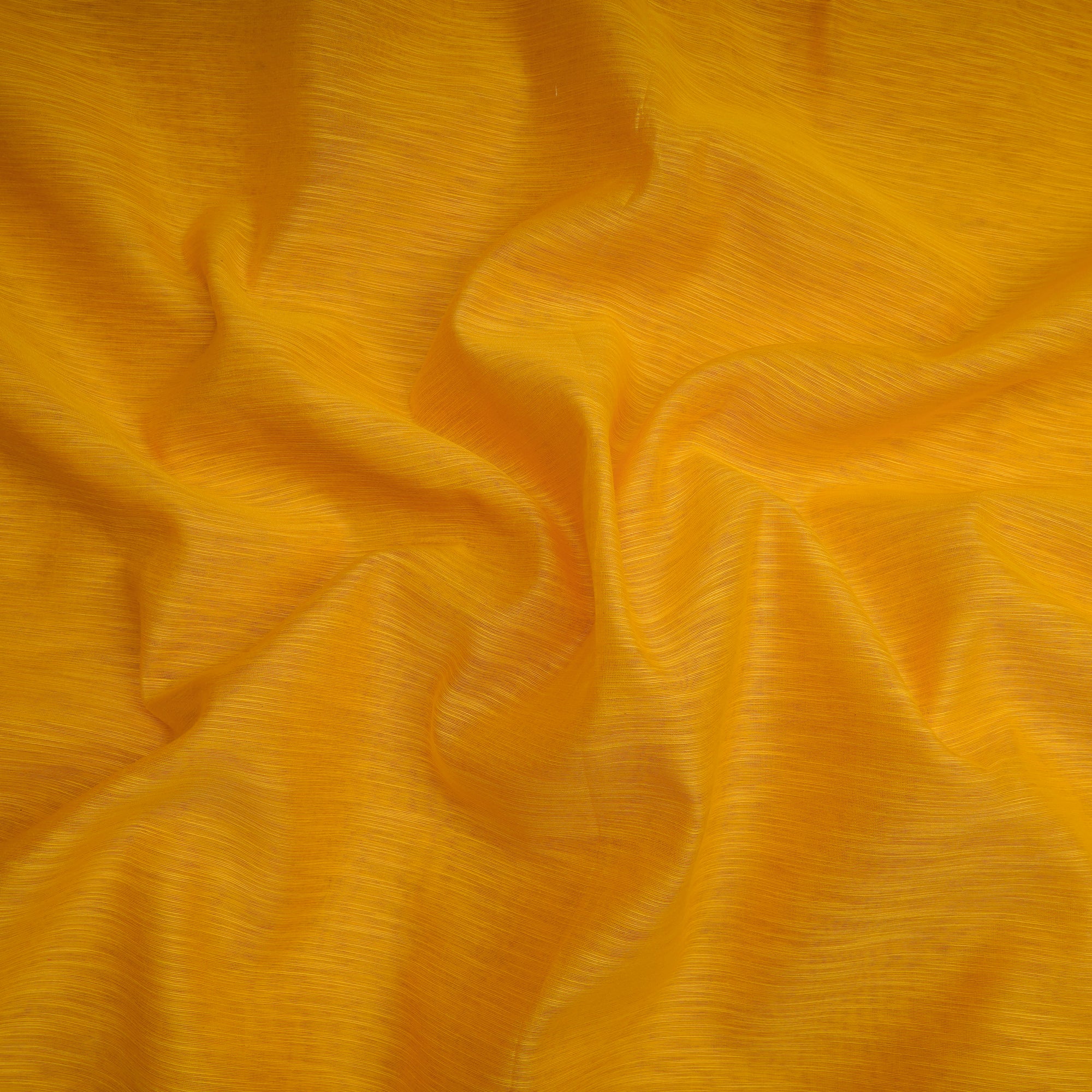 Lemon Chrome Yarn Dyed Pure Slub Chanderi Fabric