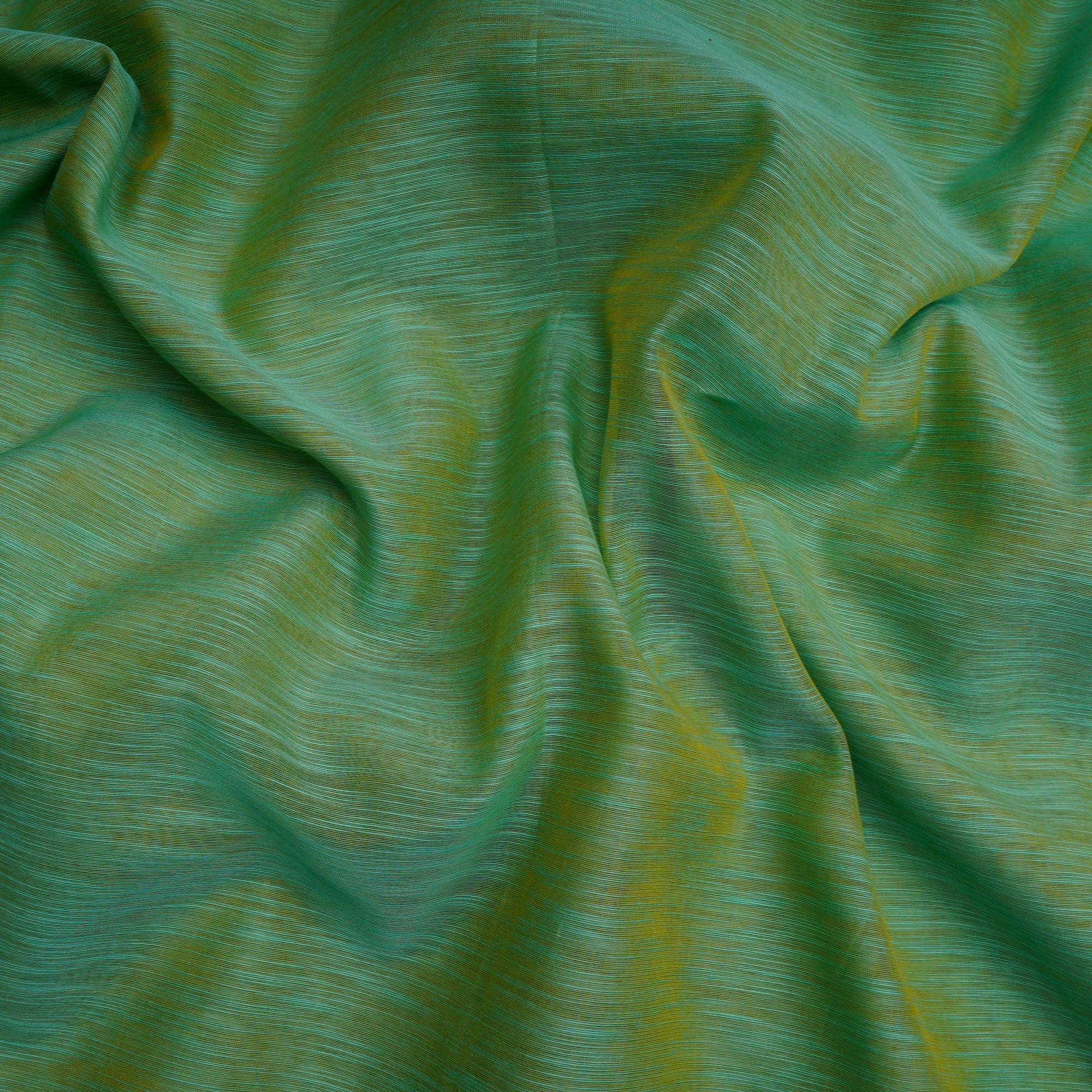 Light Grass Green Yarn Dyed Pure Slub Chanderi Fabric