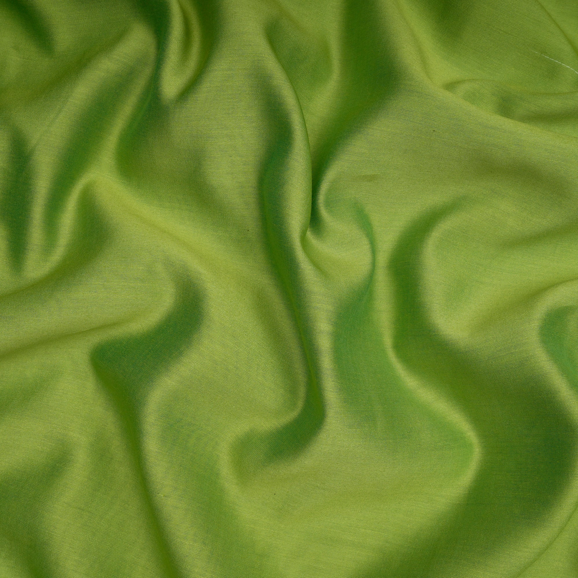 Green Glow Piece Dyed Pure Fine Rapier Chanderi Fabric