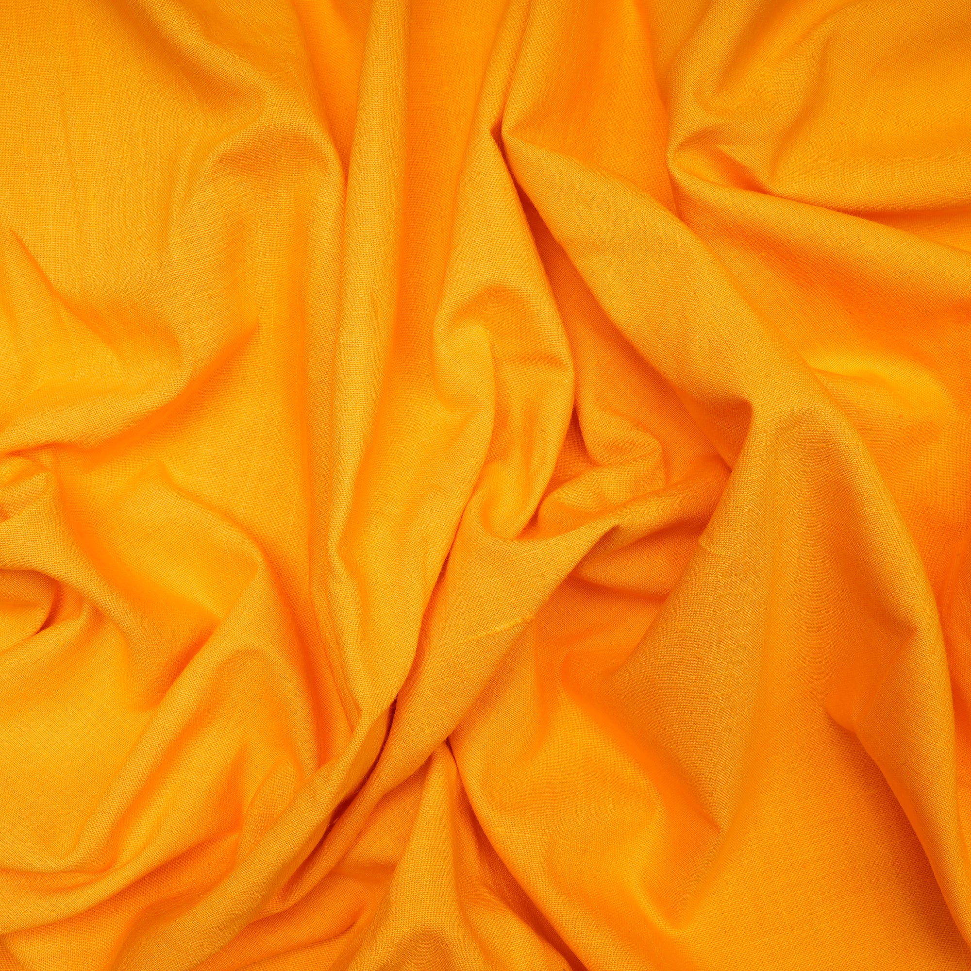 Saffron Piece Dyed Handwoven Handspun Muslin Cotton Fabric