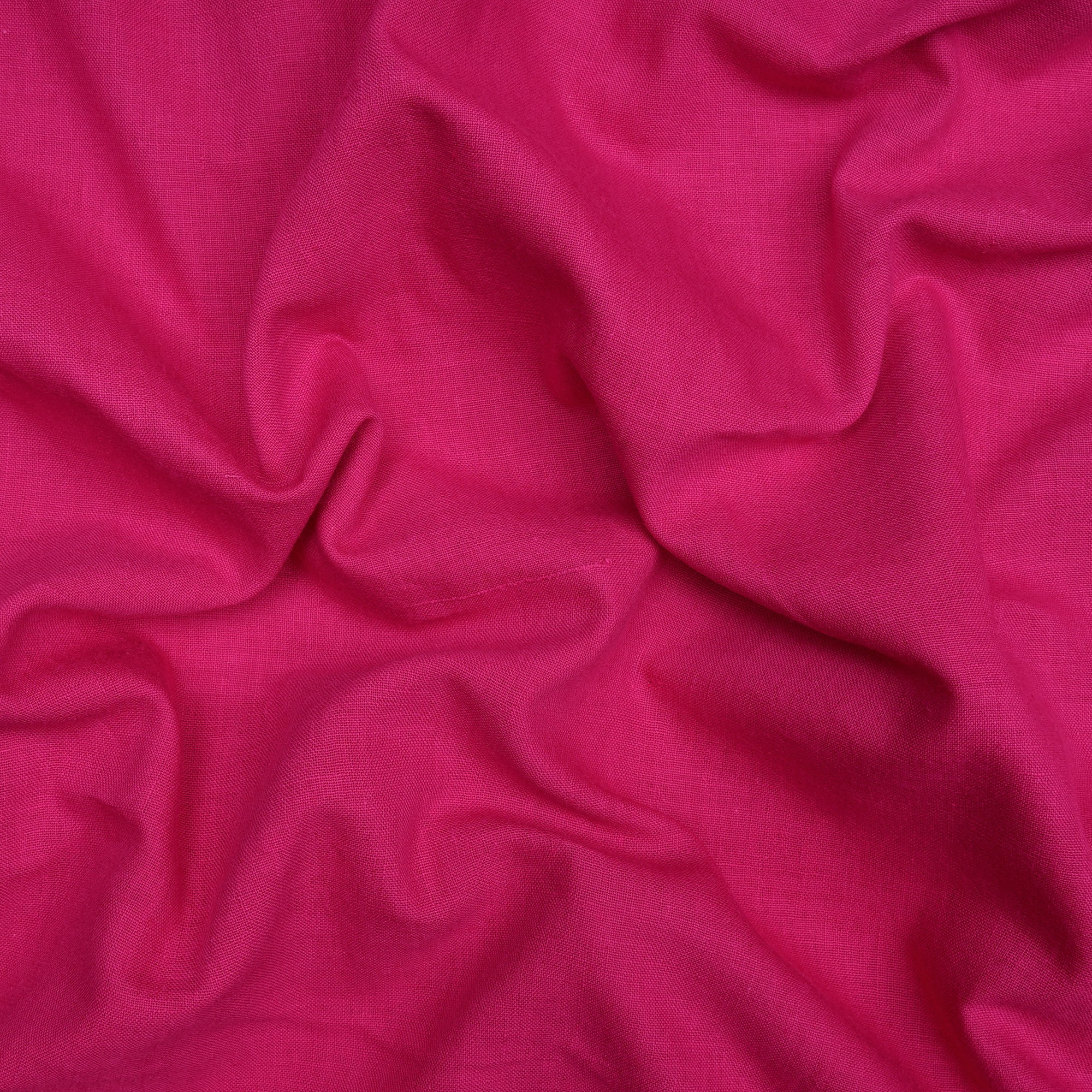 Dark Pink Handwoven Handspun Muslin Cotton Fabric