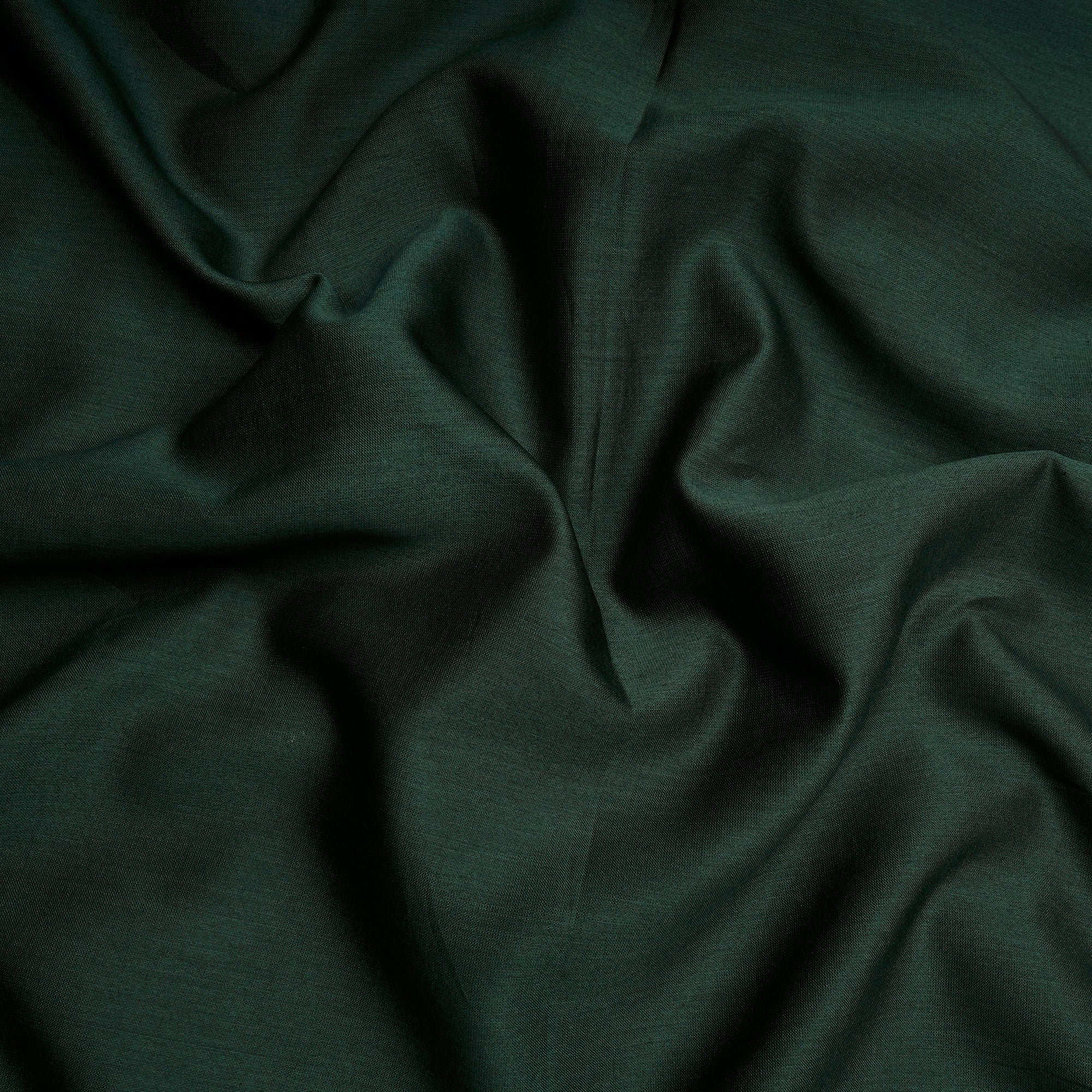 Dark Green Piece Dyed 70 GLM Pure Chanderi Fabric