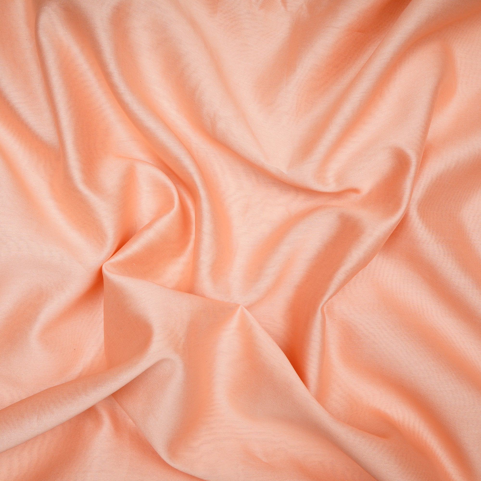 Pale Peach Piece Dyed Pure Chanderi Fabric