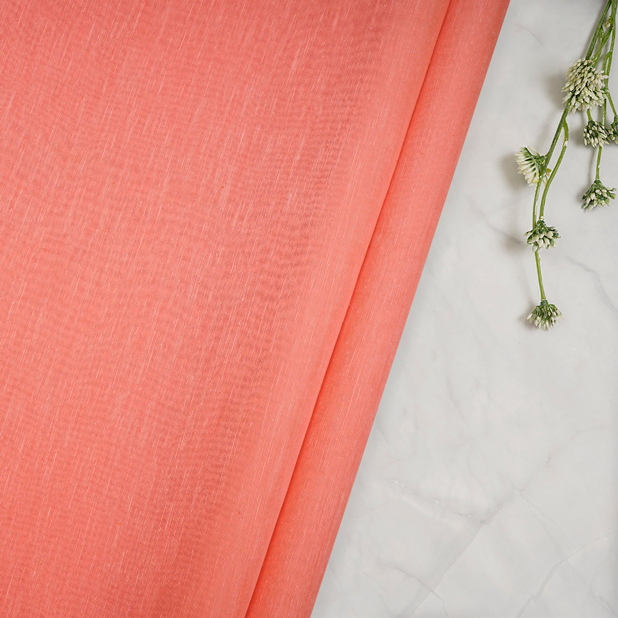Desert Flower Natural Noile Silk Fabric