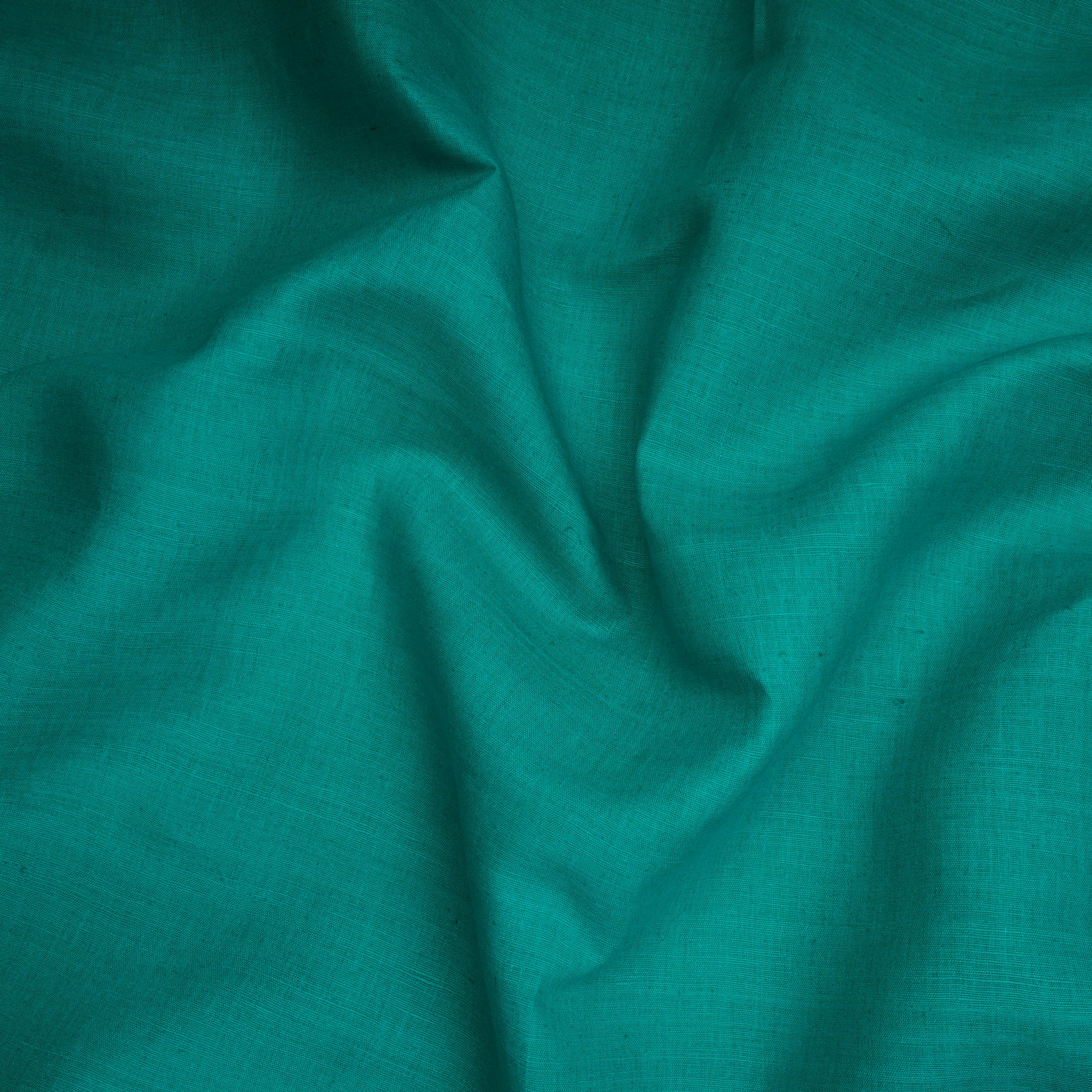 Bright Aqua  Plain Handwoven Pure Matka Silk Fabric