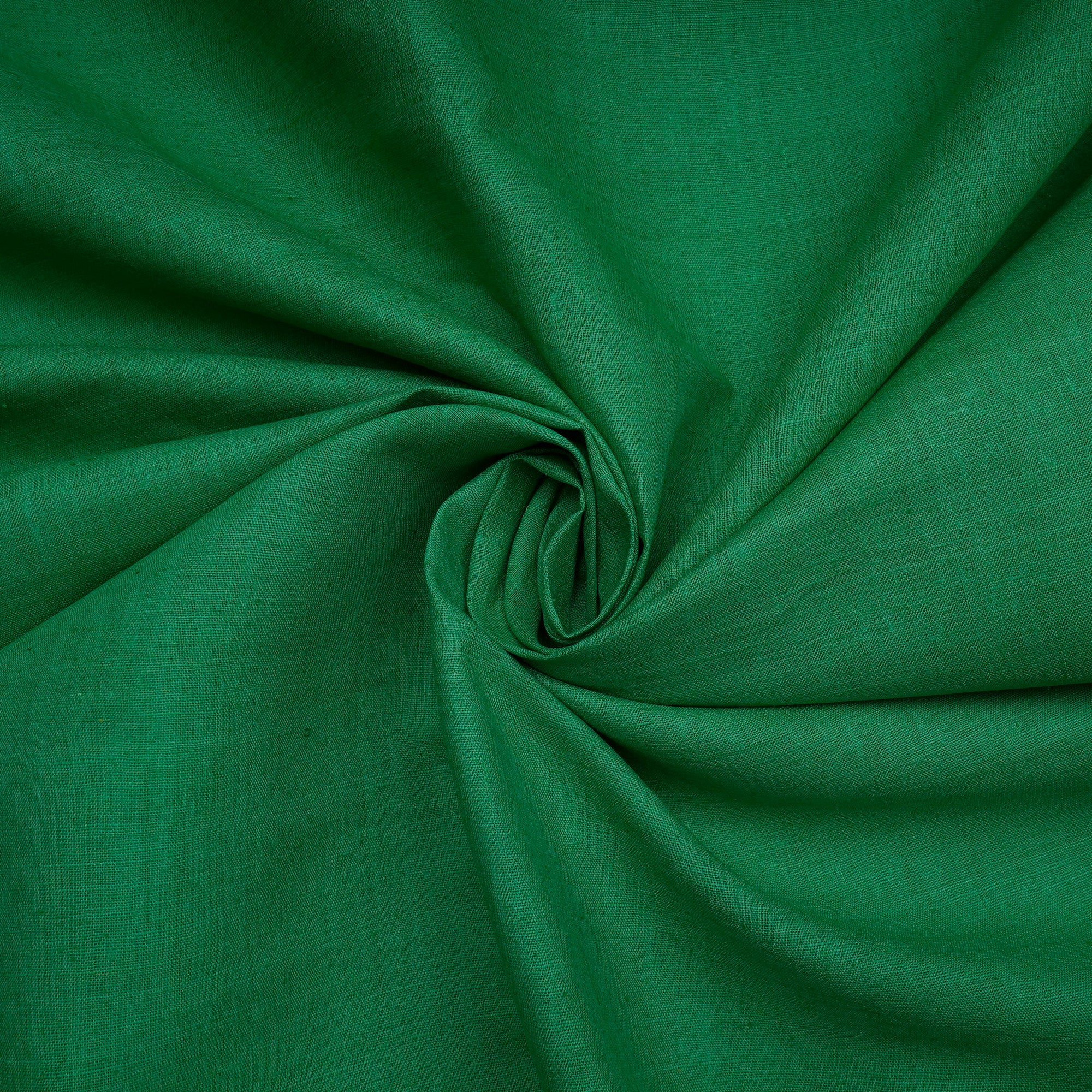 Ming Green Plain Handwoven Pure Matka Silk Fabric