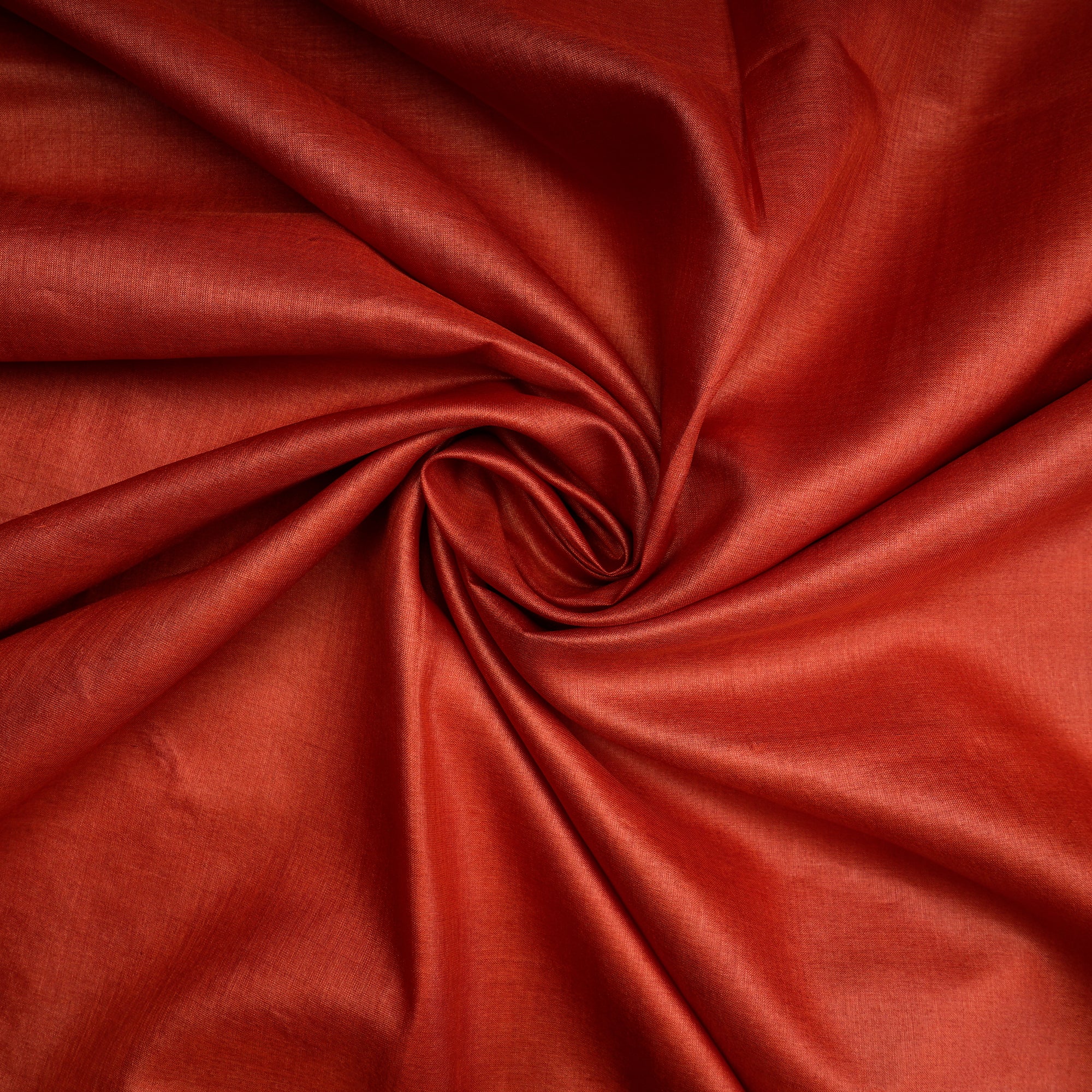 Scarlet Color Piece Dyed Natural Tussar Silk Fabric