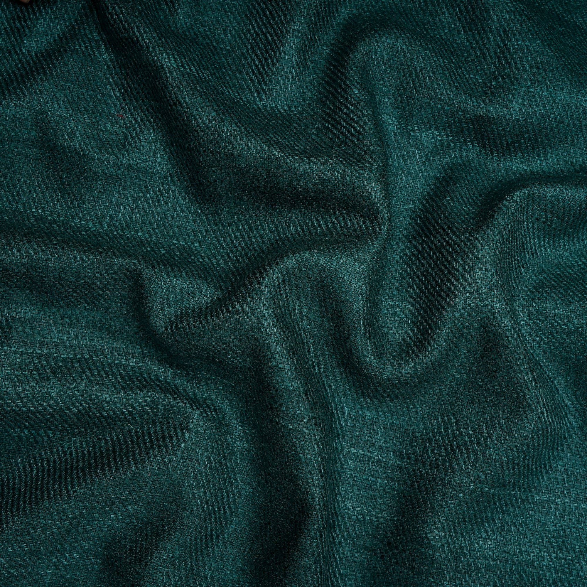 Deep Green Handwoven Pure Heavy Matka Silk Dobby Fabric