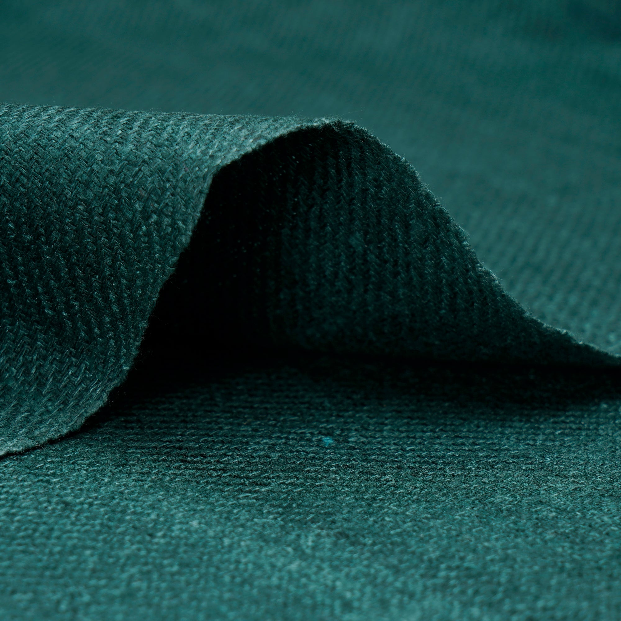 Deep Green Handwoven Pure Heavy Matka Silk Dobby Fabric