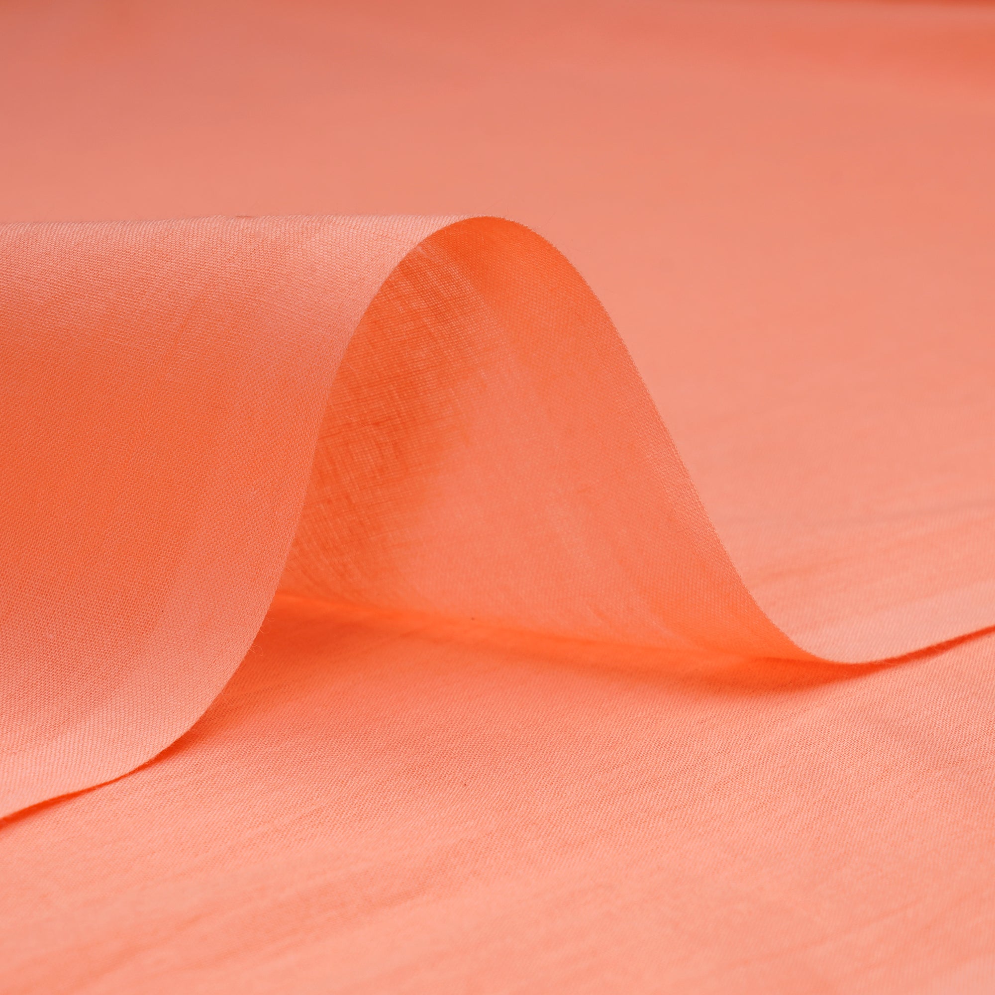 Peach Dyed Voile Cotton Fabric