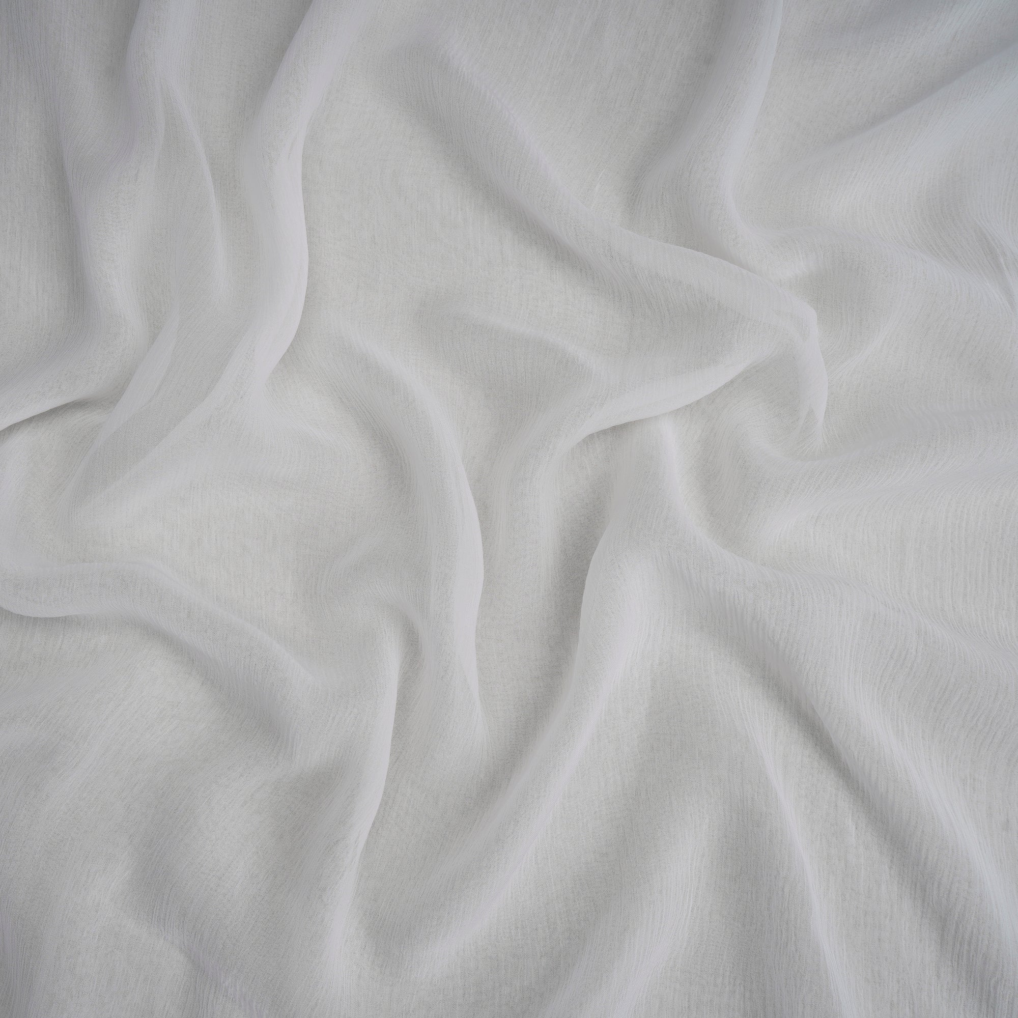 White Color Bemberg Chiffon Dyeable Fabric