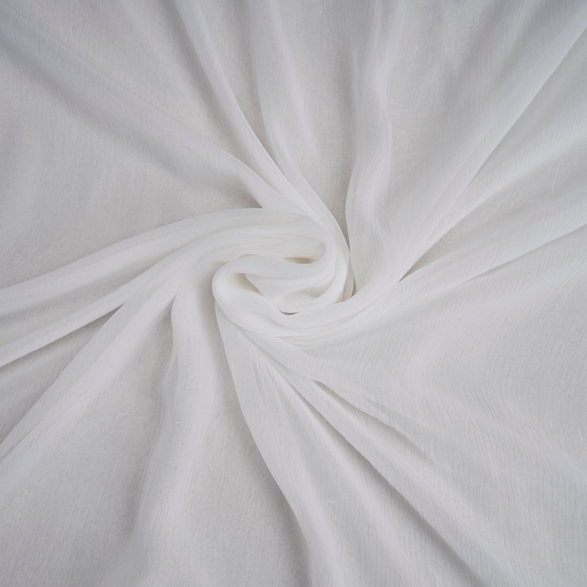 White Color Bemberg Chiffon Dyeable Fabric