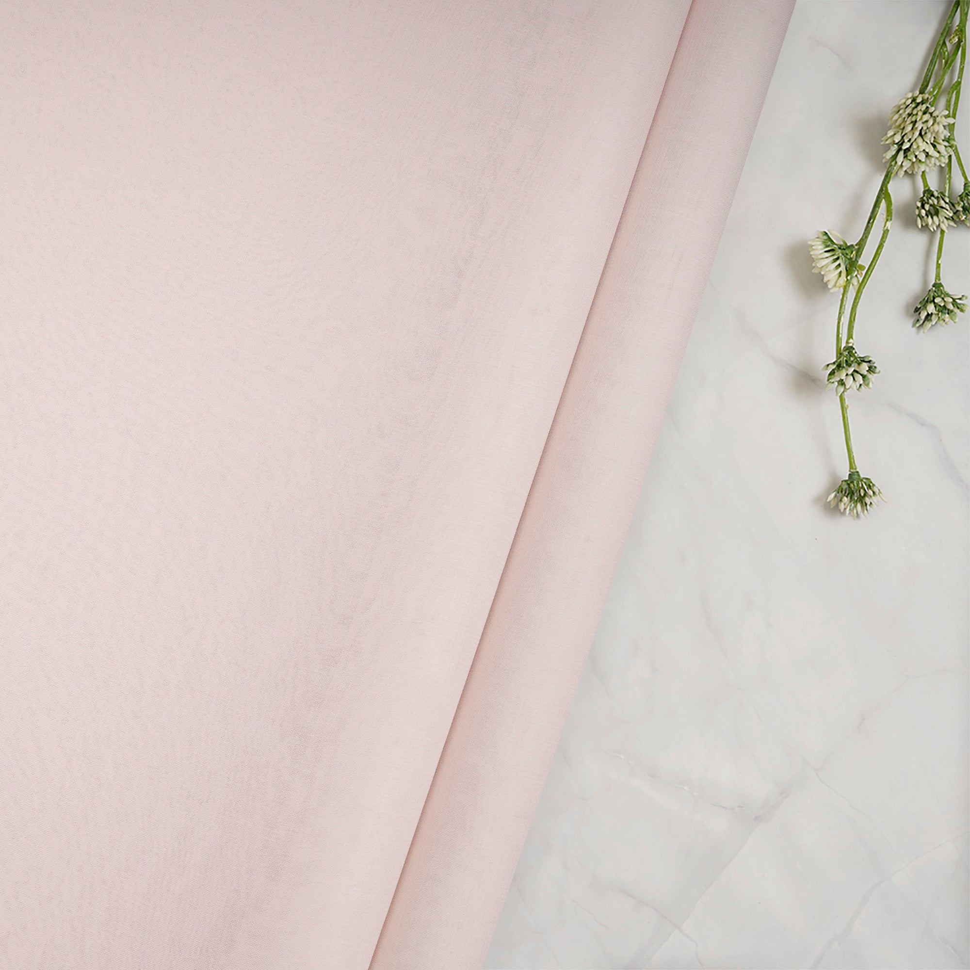 Baby Pink Dyed Bemberg Georgette Fabric