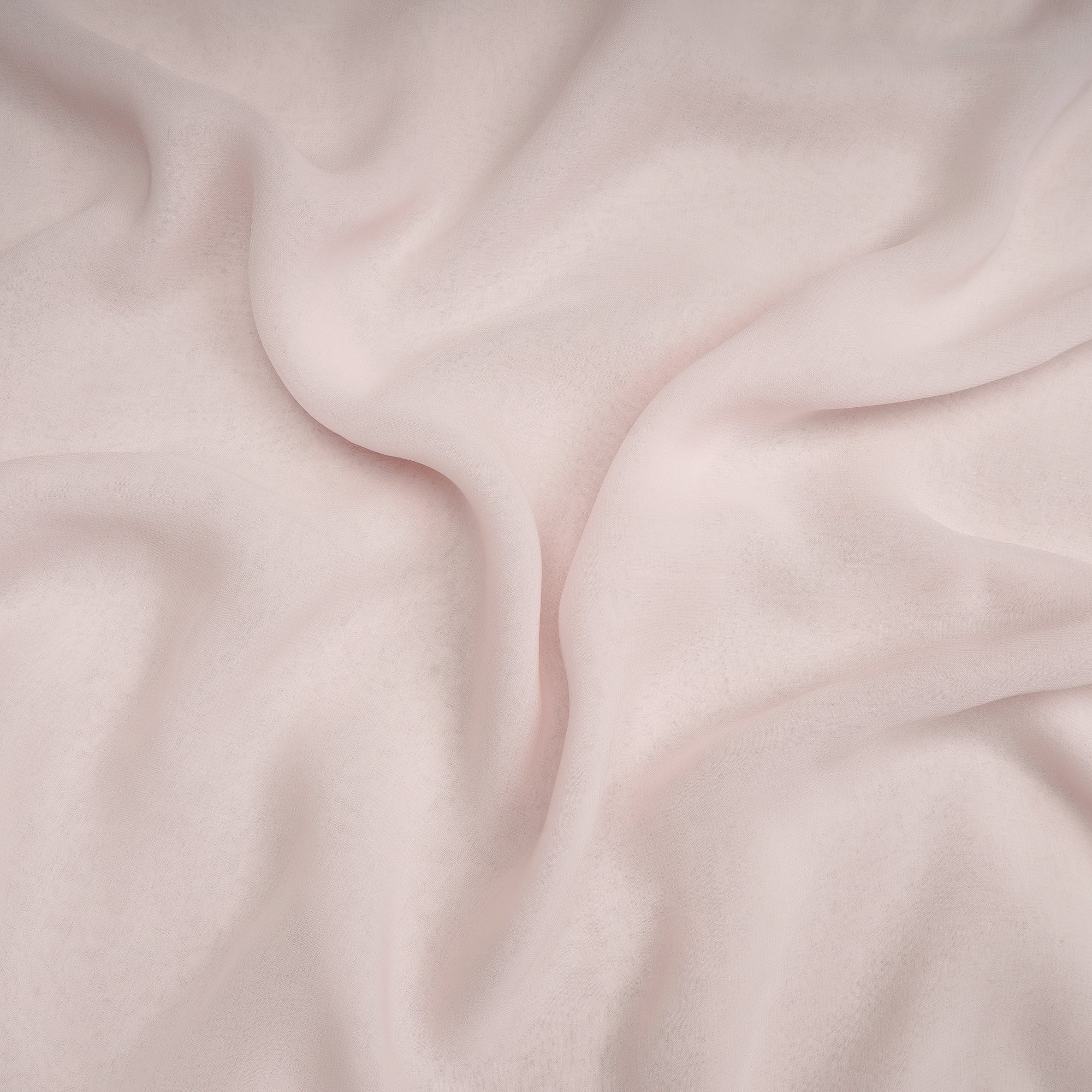 Baby Pink Dyed Bemberg Georgette Fabric