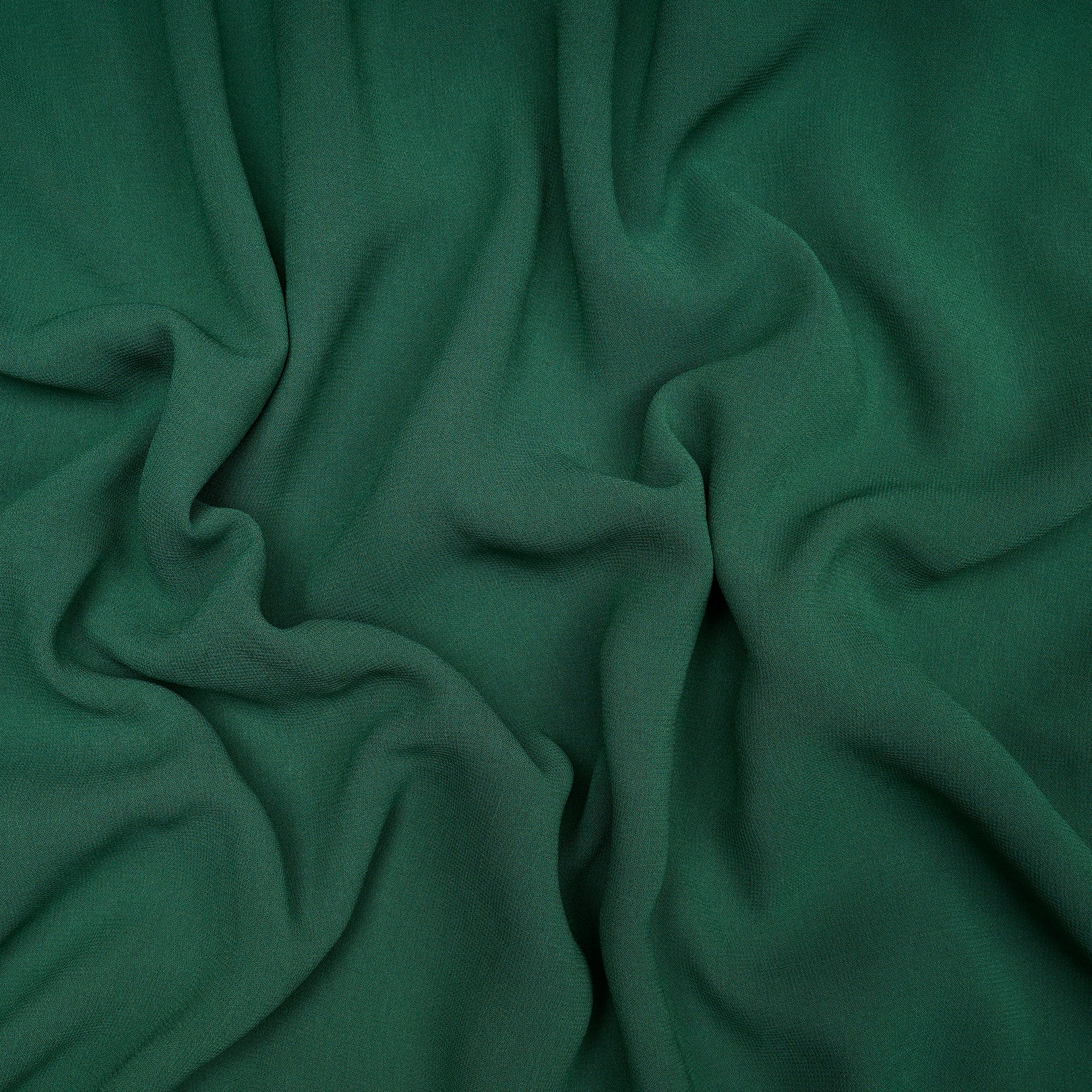Bottle Green Piece Dyed Viscose Georgette Fabric