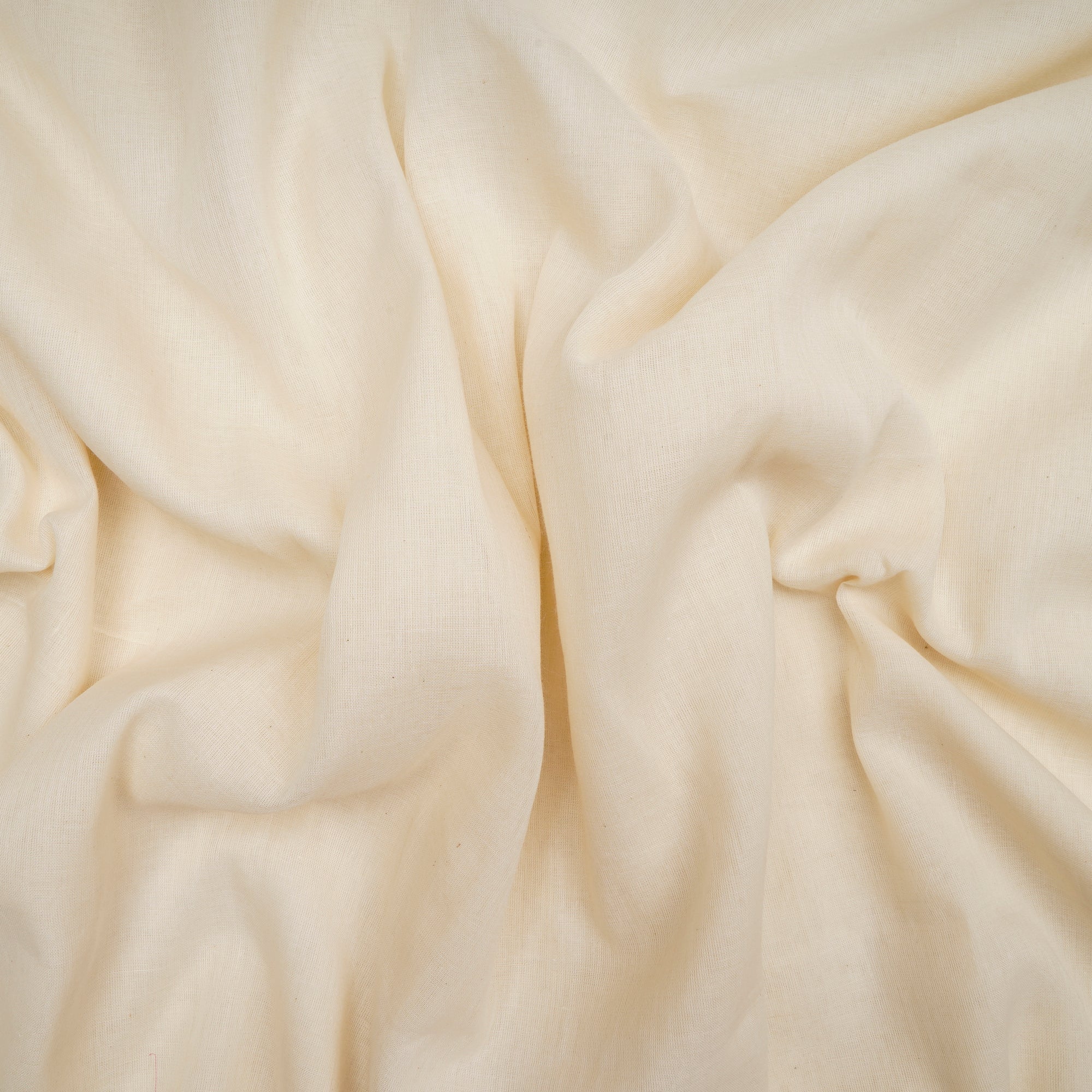 Off-White Plain Cotton Voile Kora Fabric