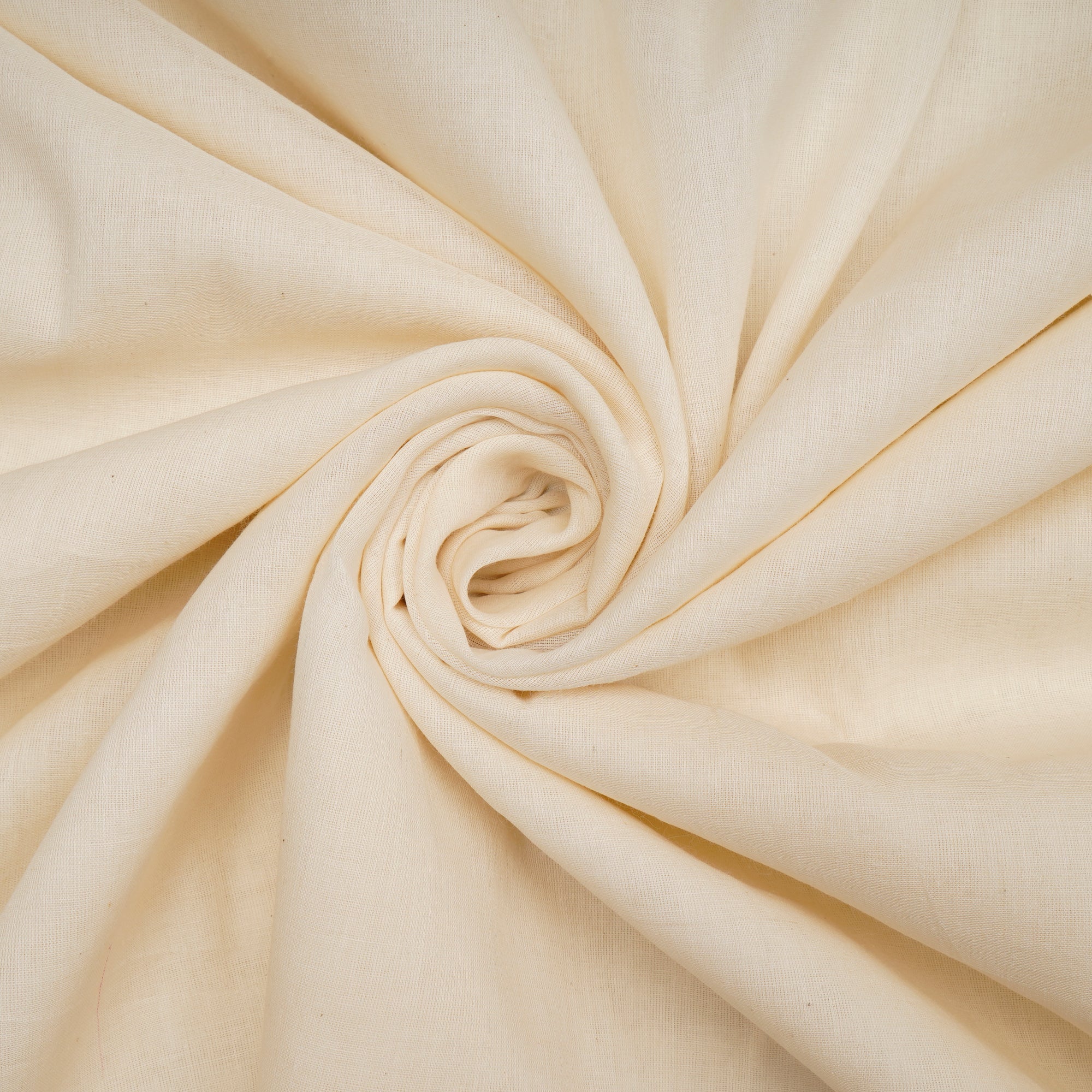 Off-White Plain Cotton Voile Kora Fabric
