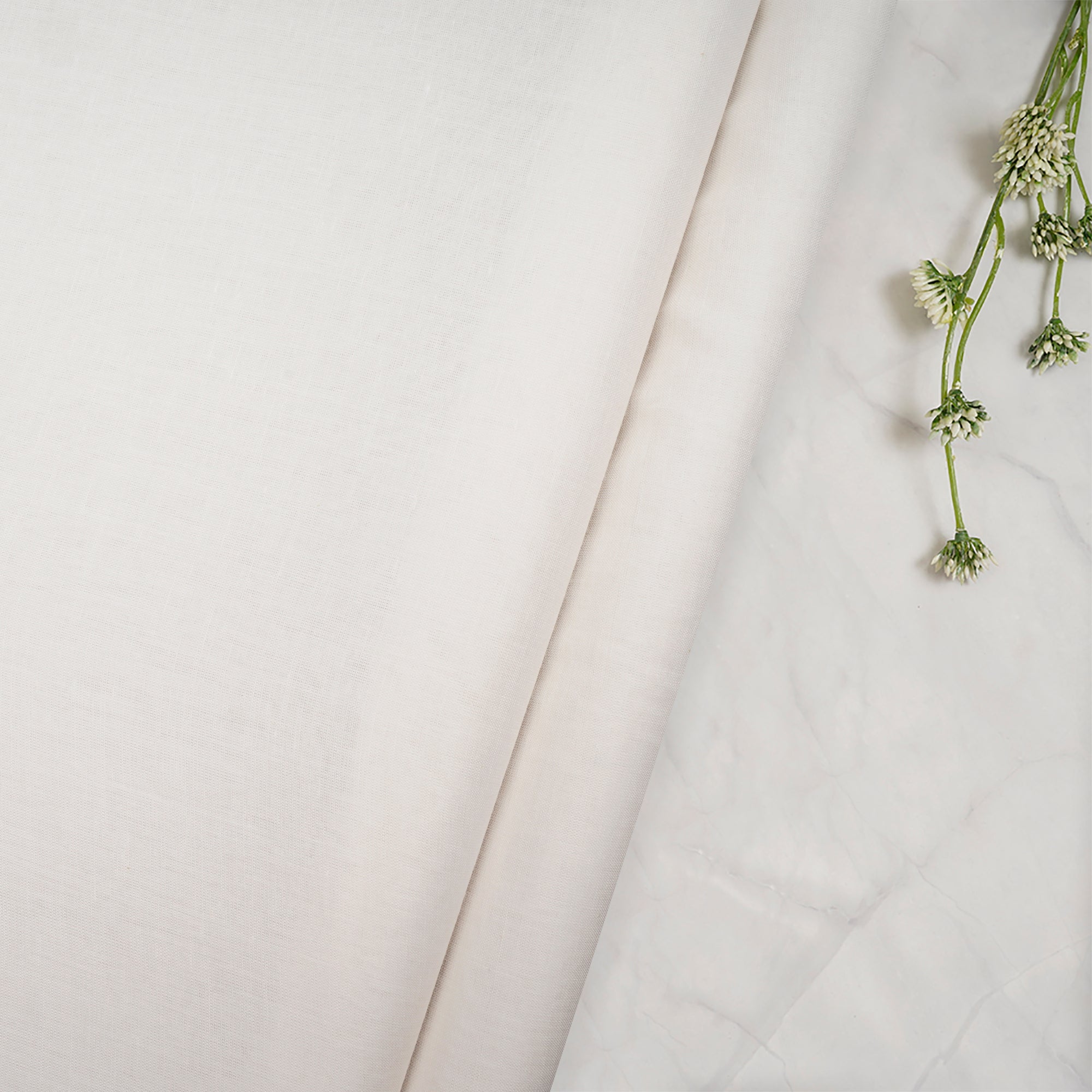 Cream Dyeable Piece Dyed Cotton Voile Fabric