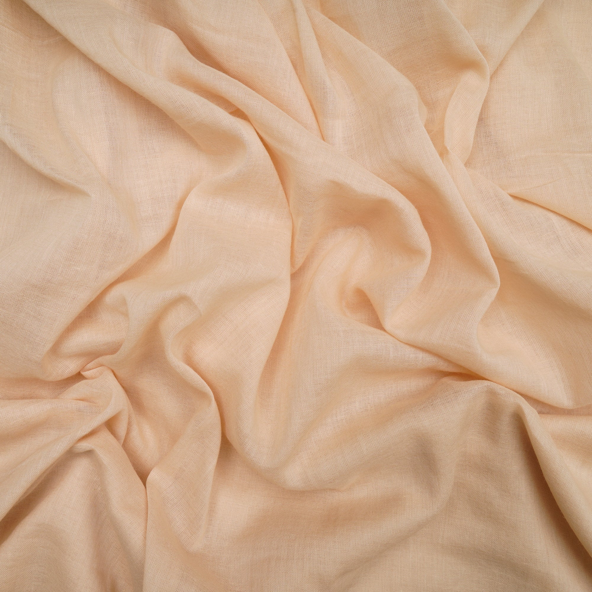 Beige Plain Piece Dyed Voile Cotton Fabric