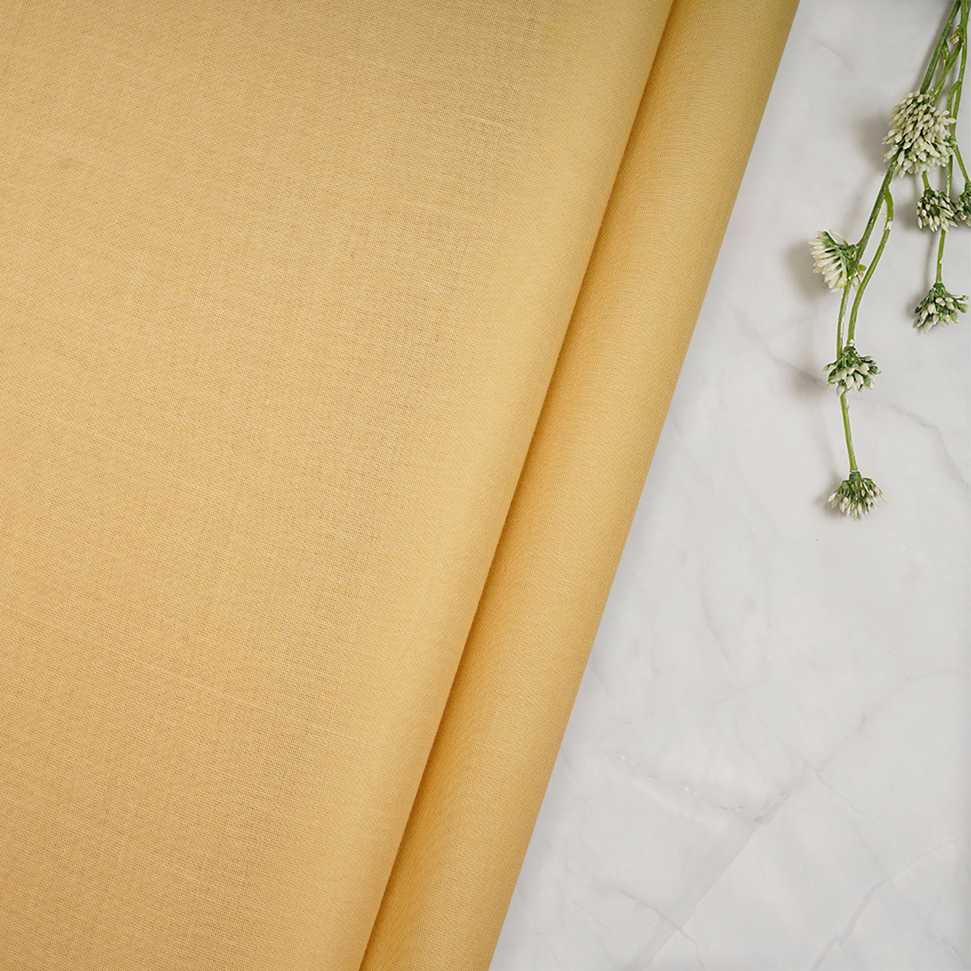 Beige Piece Dyed Fine Cotton Voile Fabric