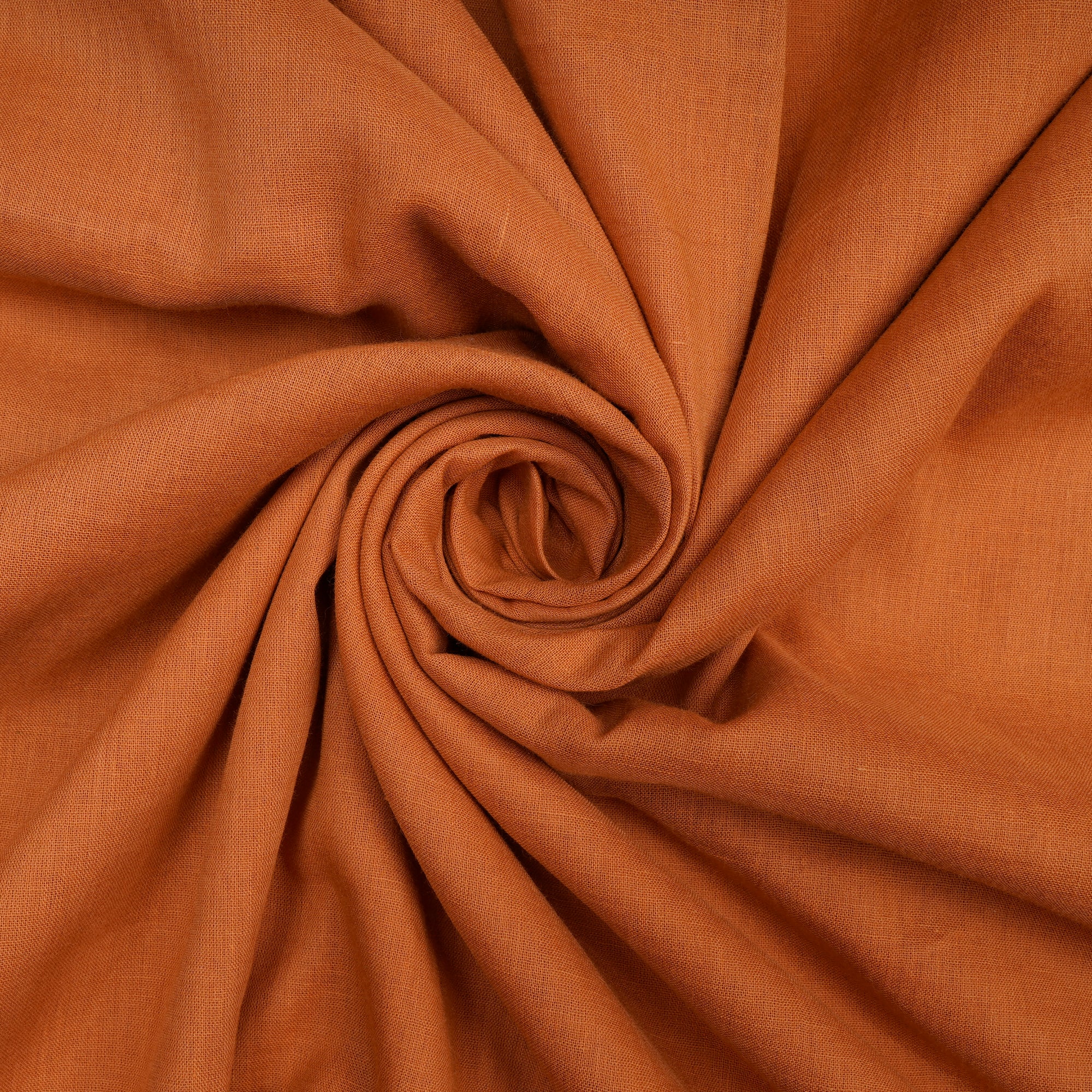 Orange Piece Dyed Cotton Voile Fabric