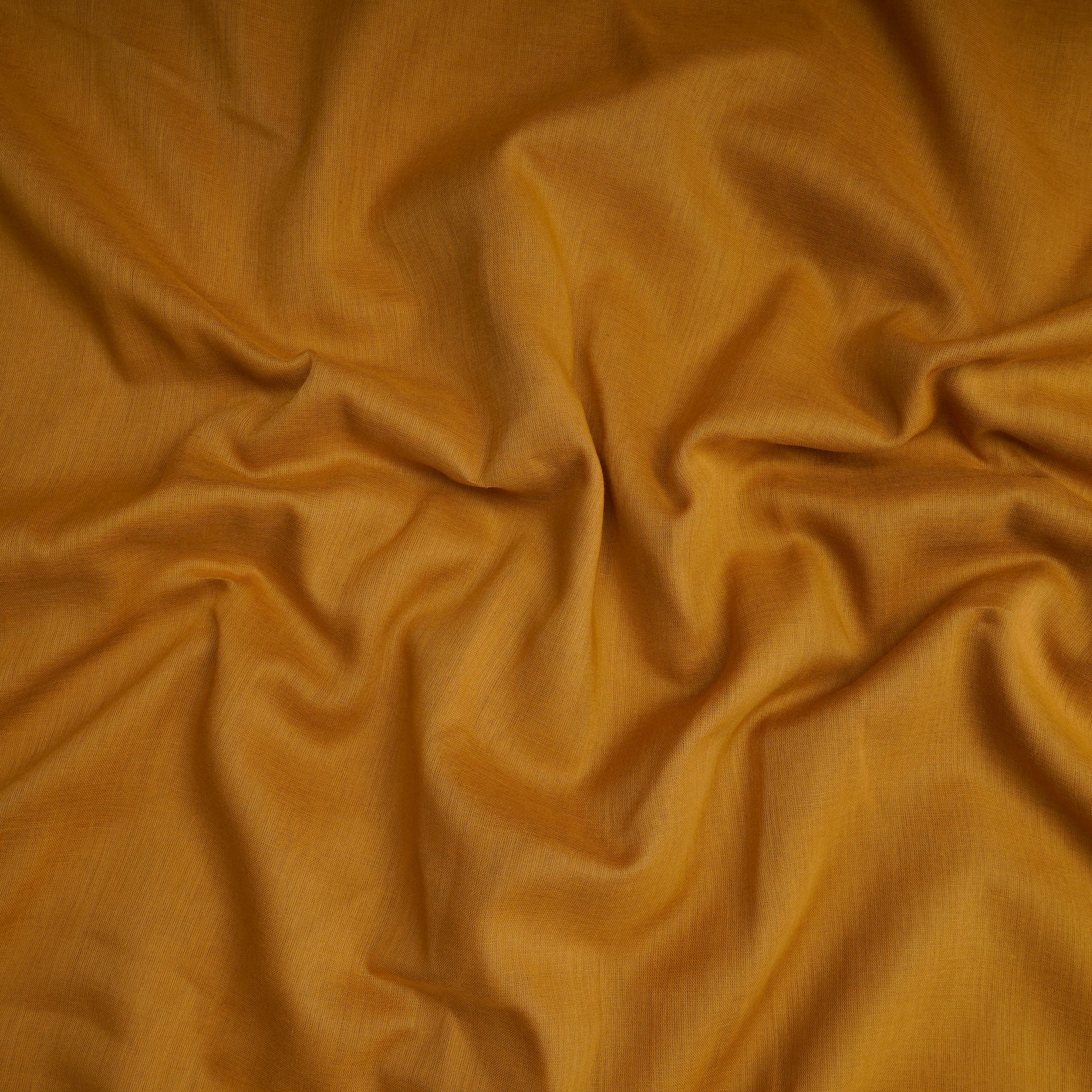Mustard Color Cotton Mulmul Fabric