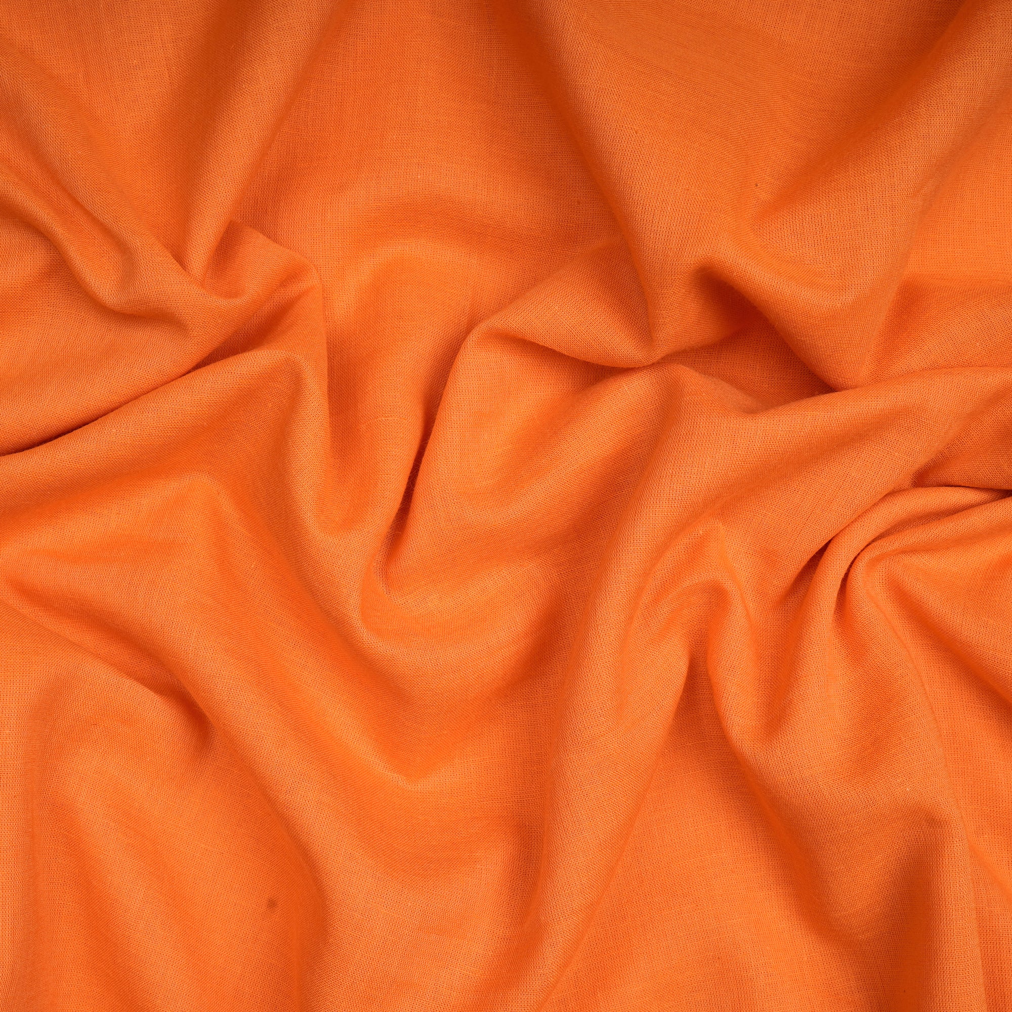 Orange Piece Dyed Fine Cotton Voile Fabric