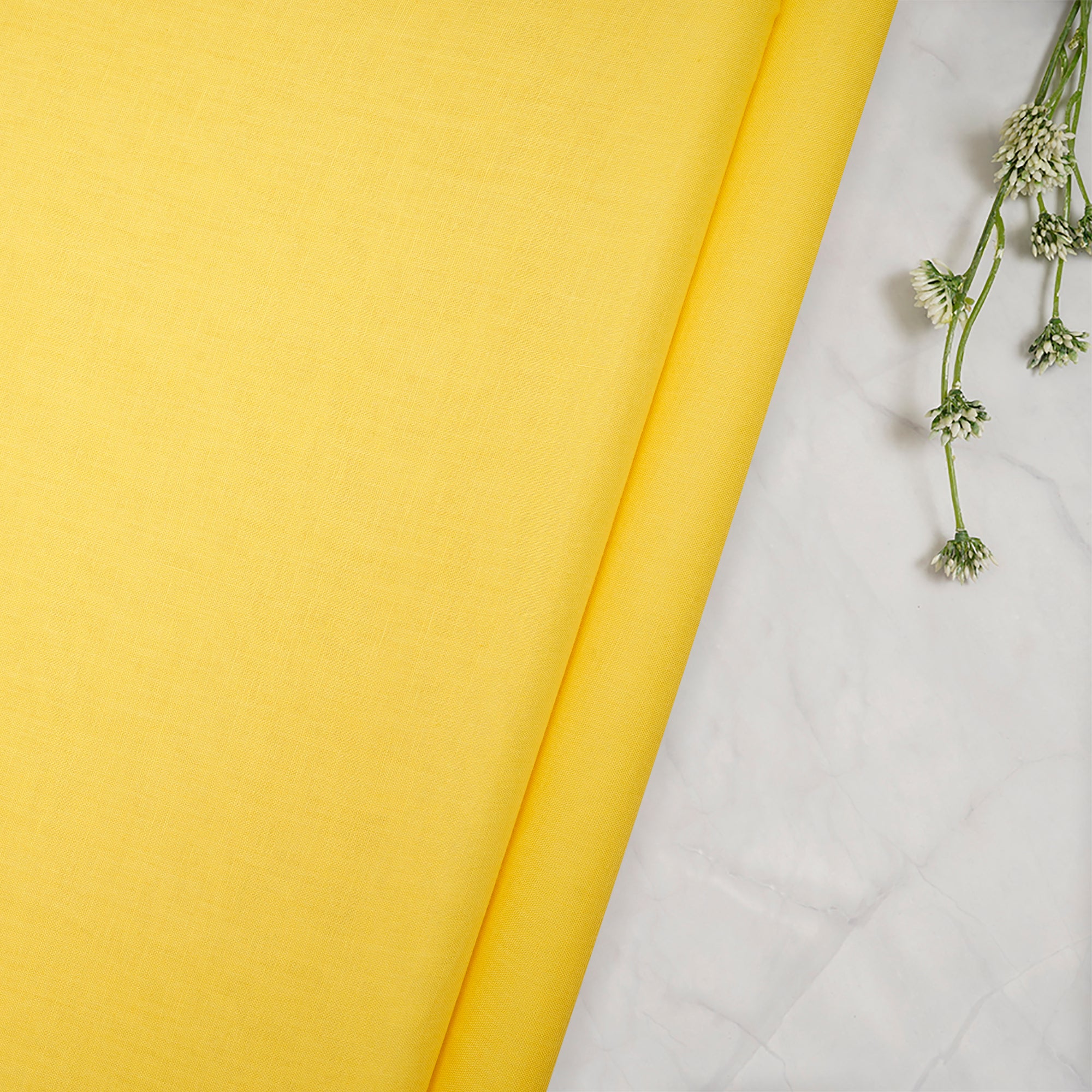 Light Yellow Piece Dyed Cotton Voile Fabric