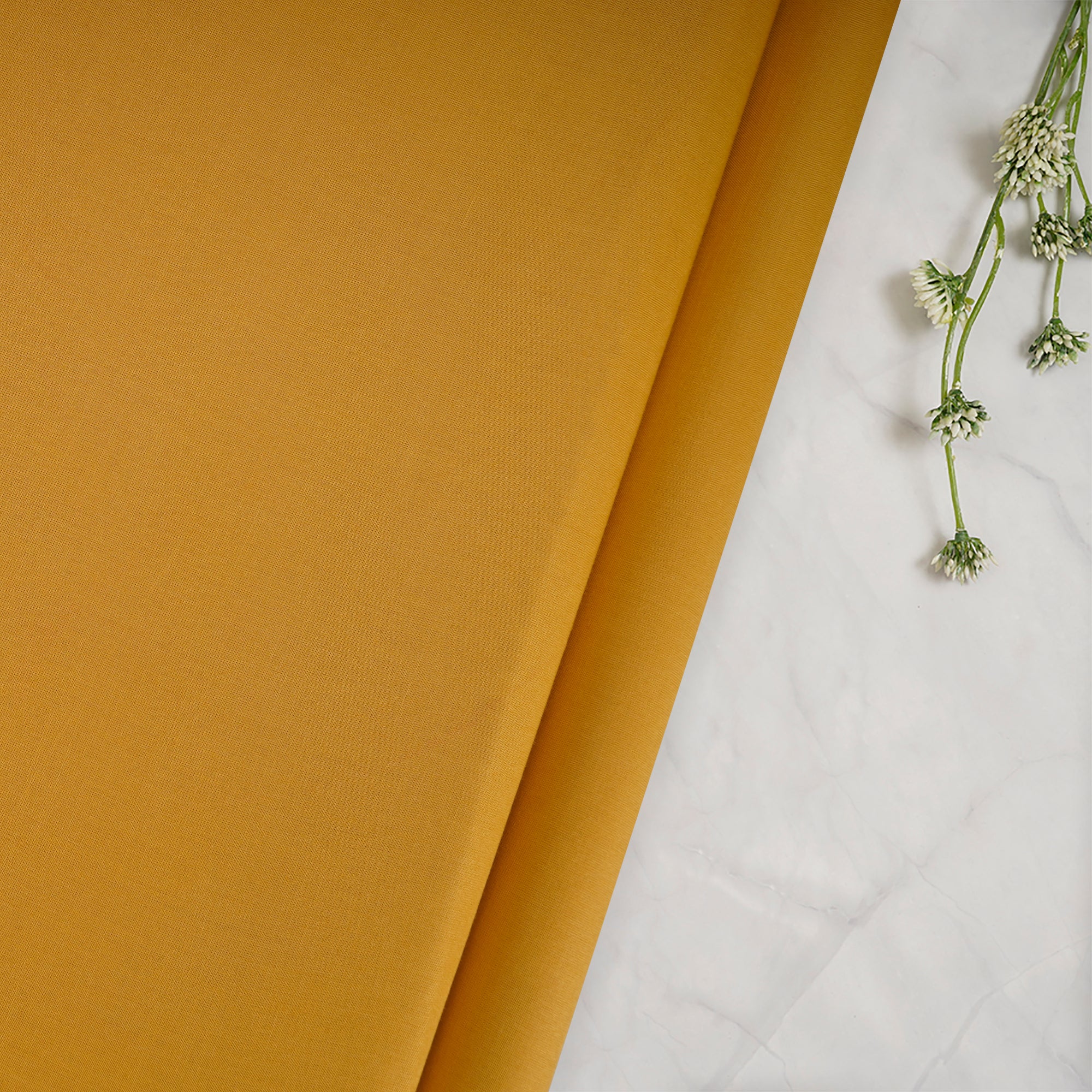 Mustard Color Plain Modal Fabric