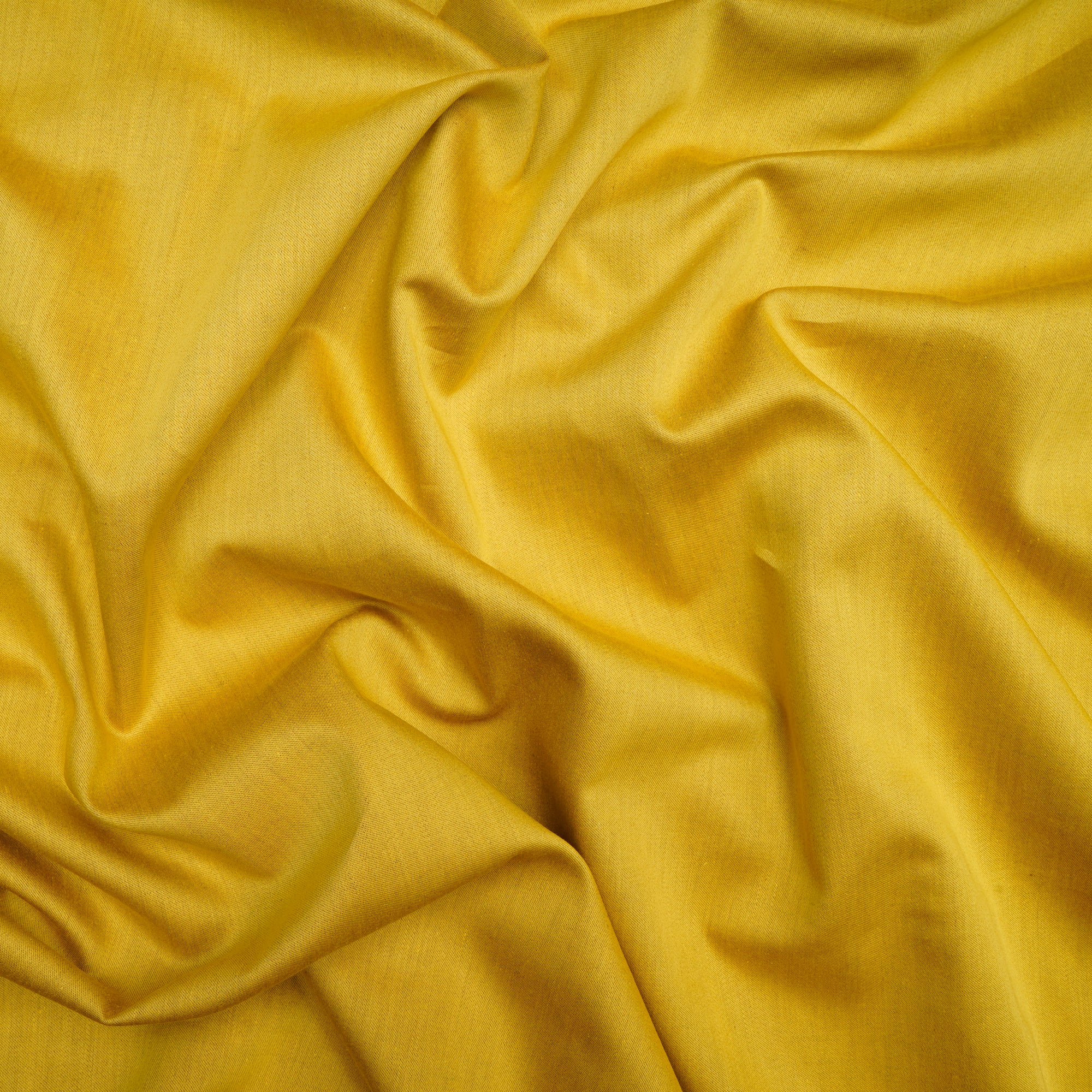 Mustard Color Yarn Dyed Cotton Satin Fabric