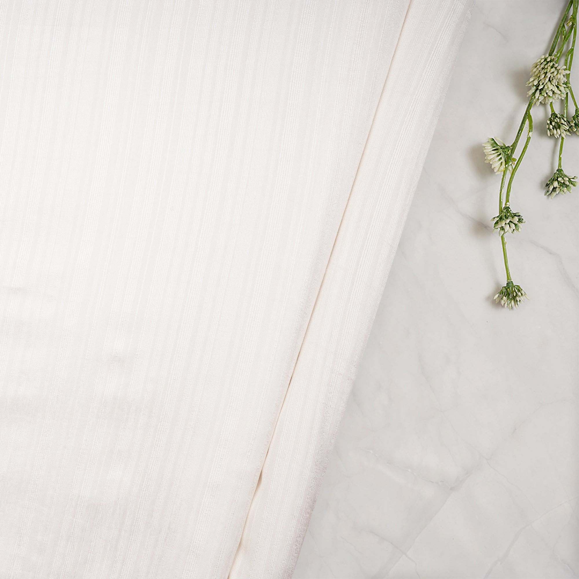 White Dyeable Fancy Bemberg (Cupro) Fabric
