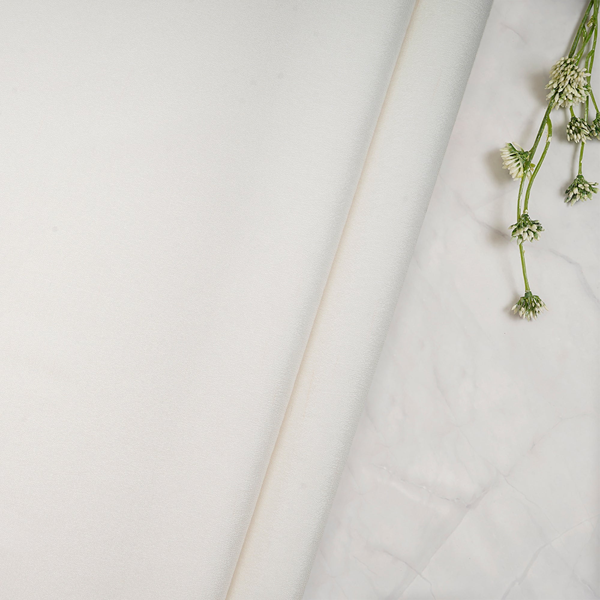 White Dyeable Plain Bemberg Crepe Fabric