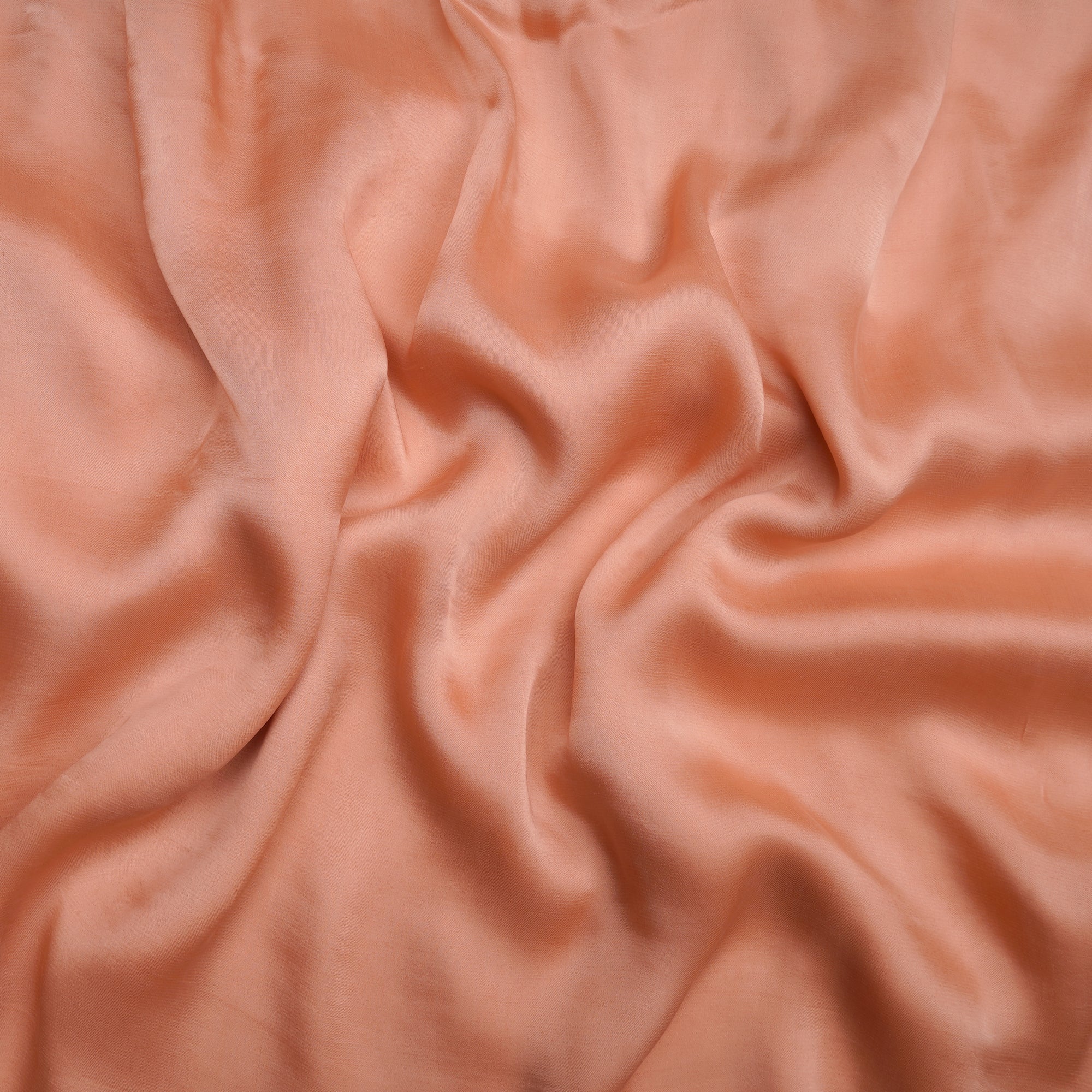 Peach Piece Dyed Bemberg (Cupro) Satin Georgette Fabric