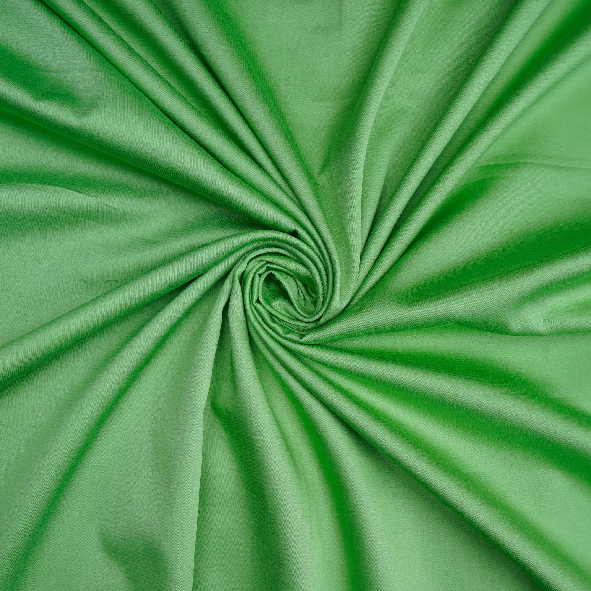 Light Green Color Cotton Satin Fabric