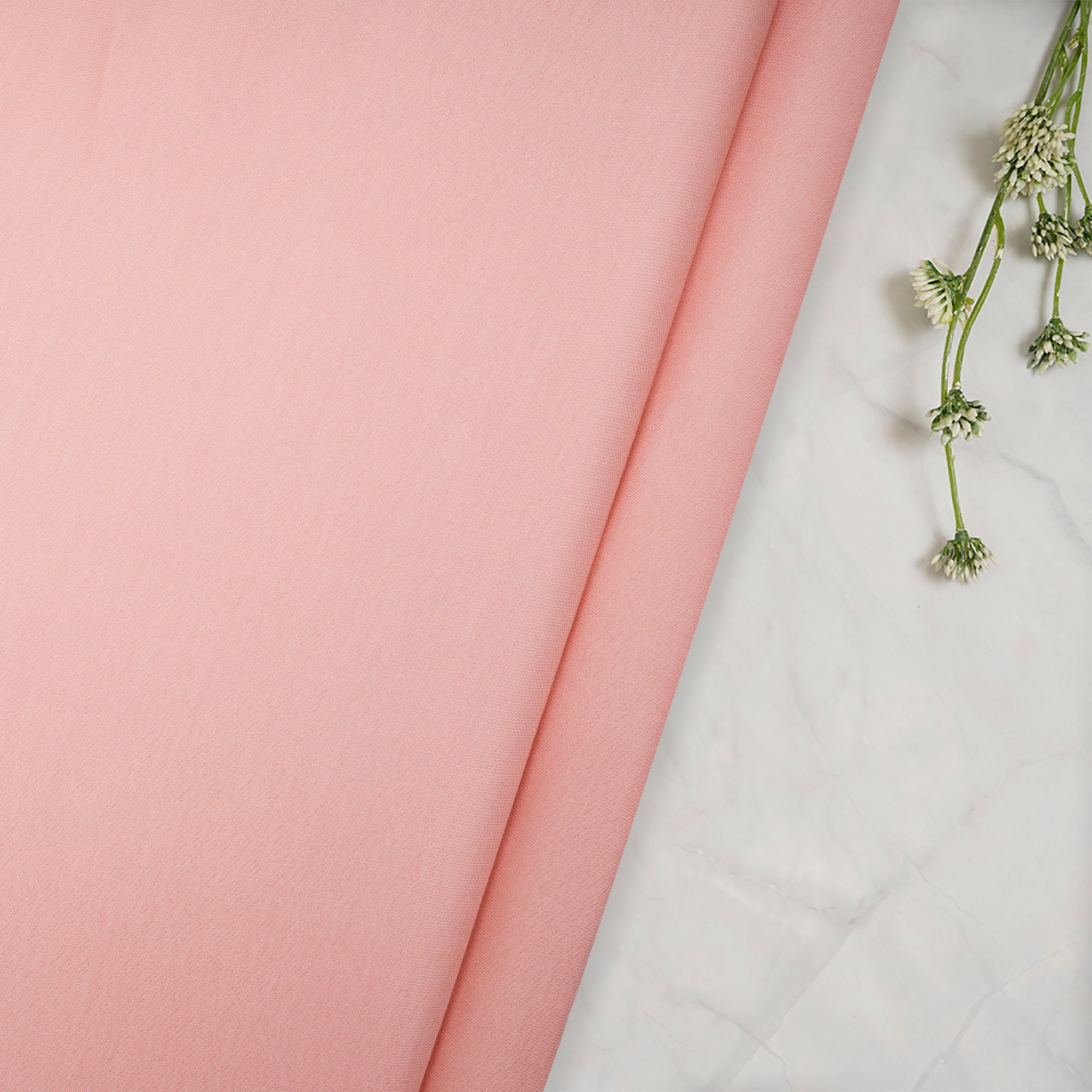 Powder Pink Piece Dyed Plain Modal Fabric