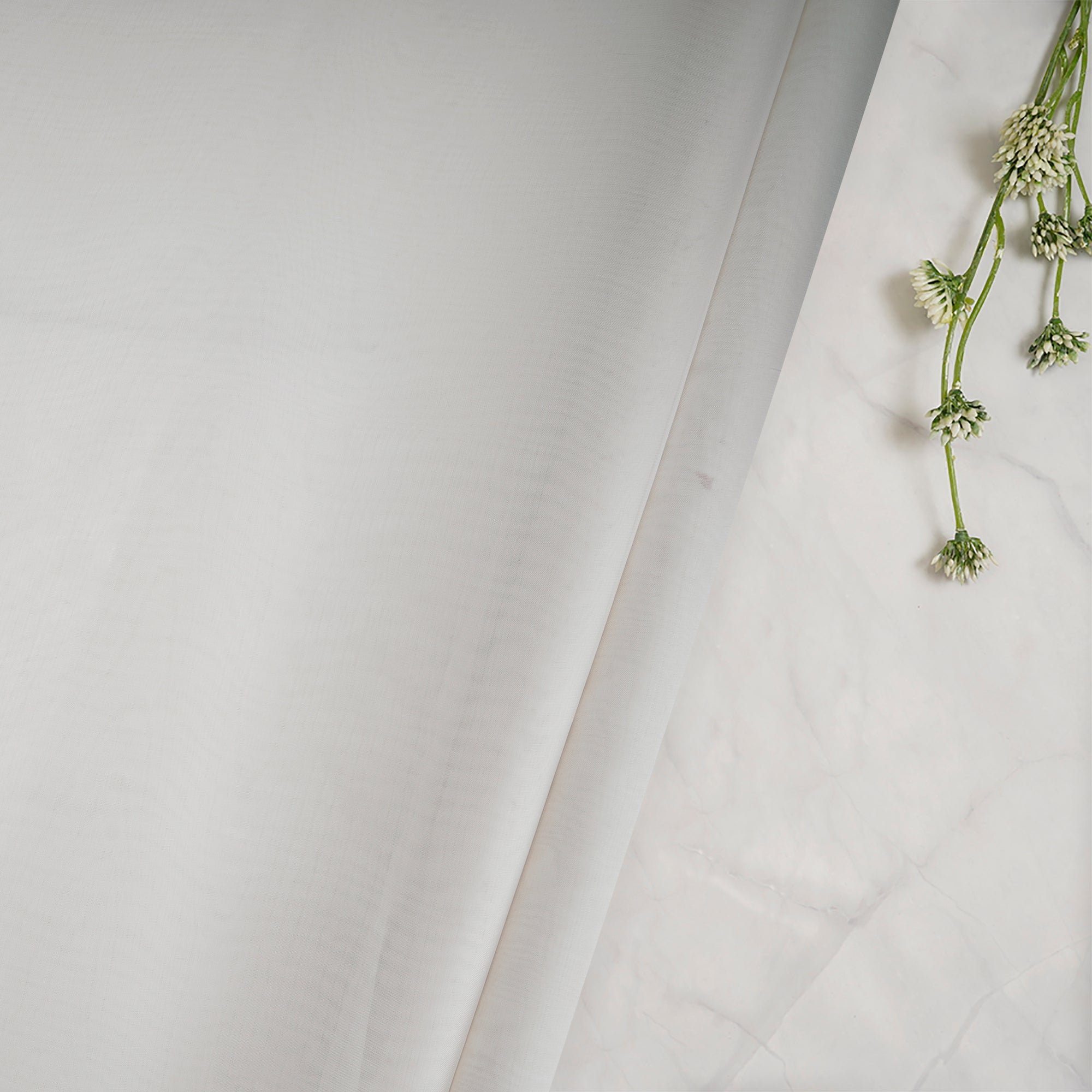 White Color Viscose Organza Dyebale Fabric